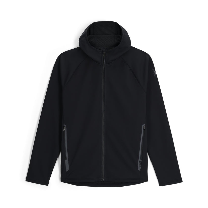 Spyder Men's Gridweb Shellfleece Hoodie 2025 - Lightweight Fleece-Lined Winter Jacket for Outdoor Activities & Casual Wear