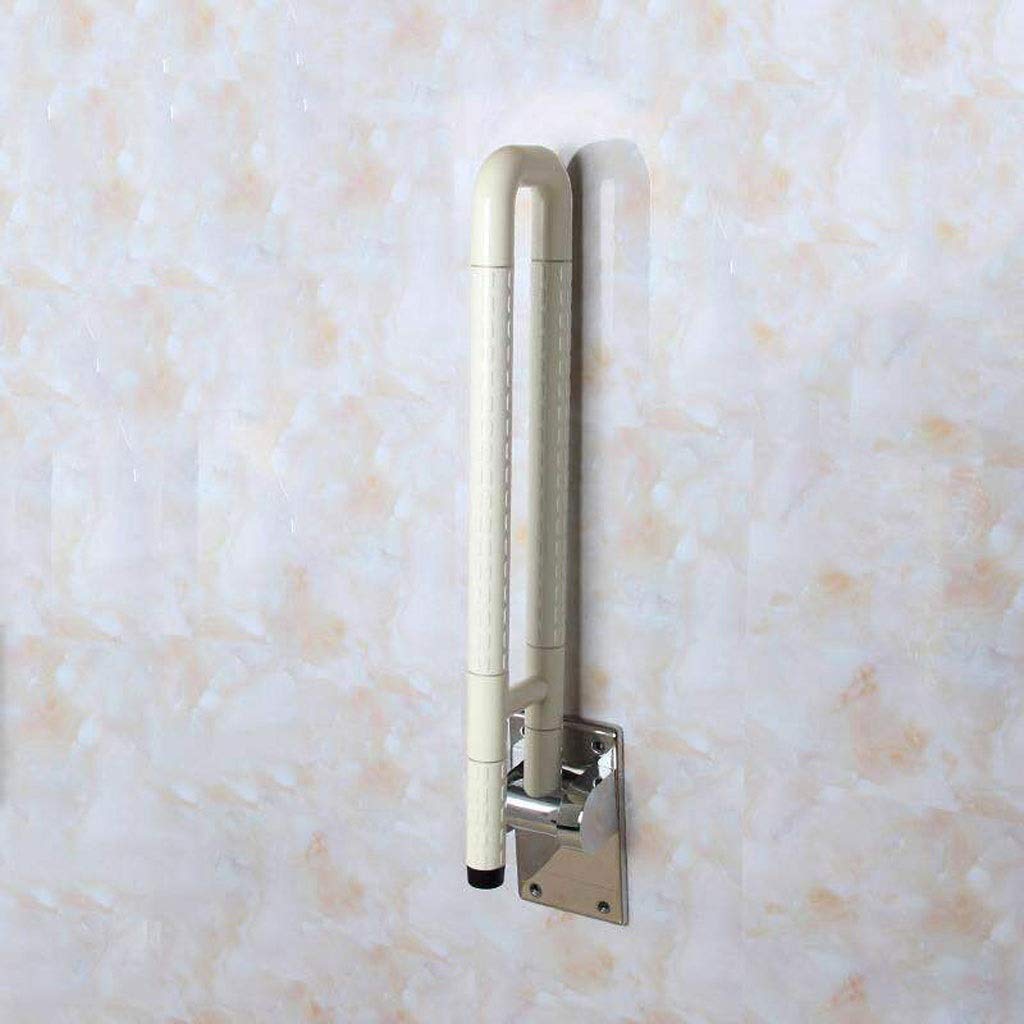 GAOXIN U-Shaped Toilet Safety Handrail for Elderly & Disabled - Anti-Slip Foldable Bathroom Armrest Support (60cm, White) | Ideal for Seniors, Post-Surgery Recovery & Accessible Bathroom Safety