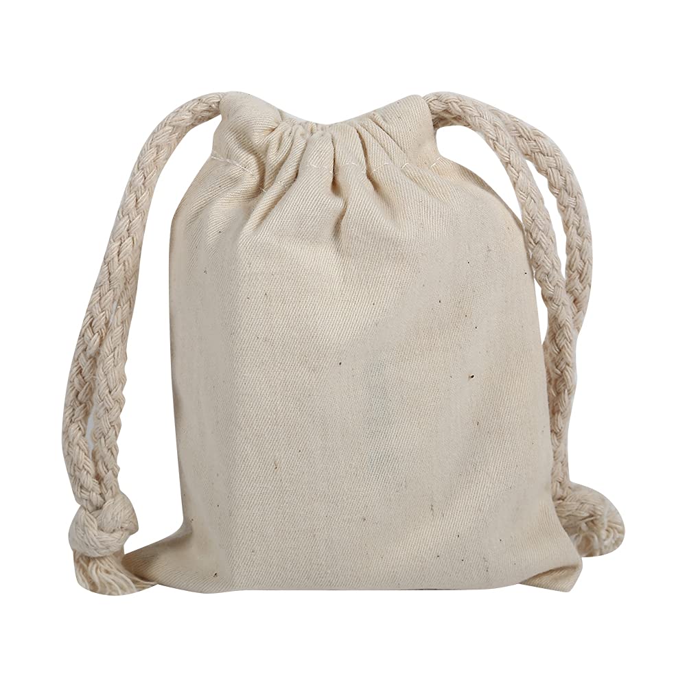Wosune Large Cotton Drawstring Storage Bags - Breathable Laundry Sack & Travel Organizer for Clothes, Blankets, Toys (12