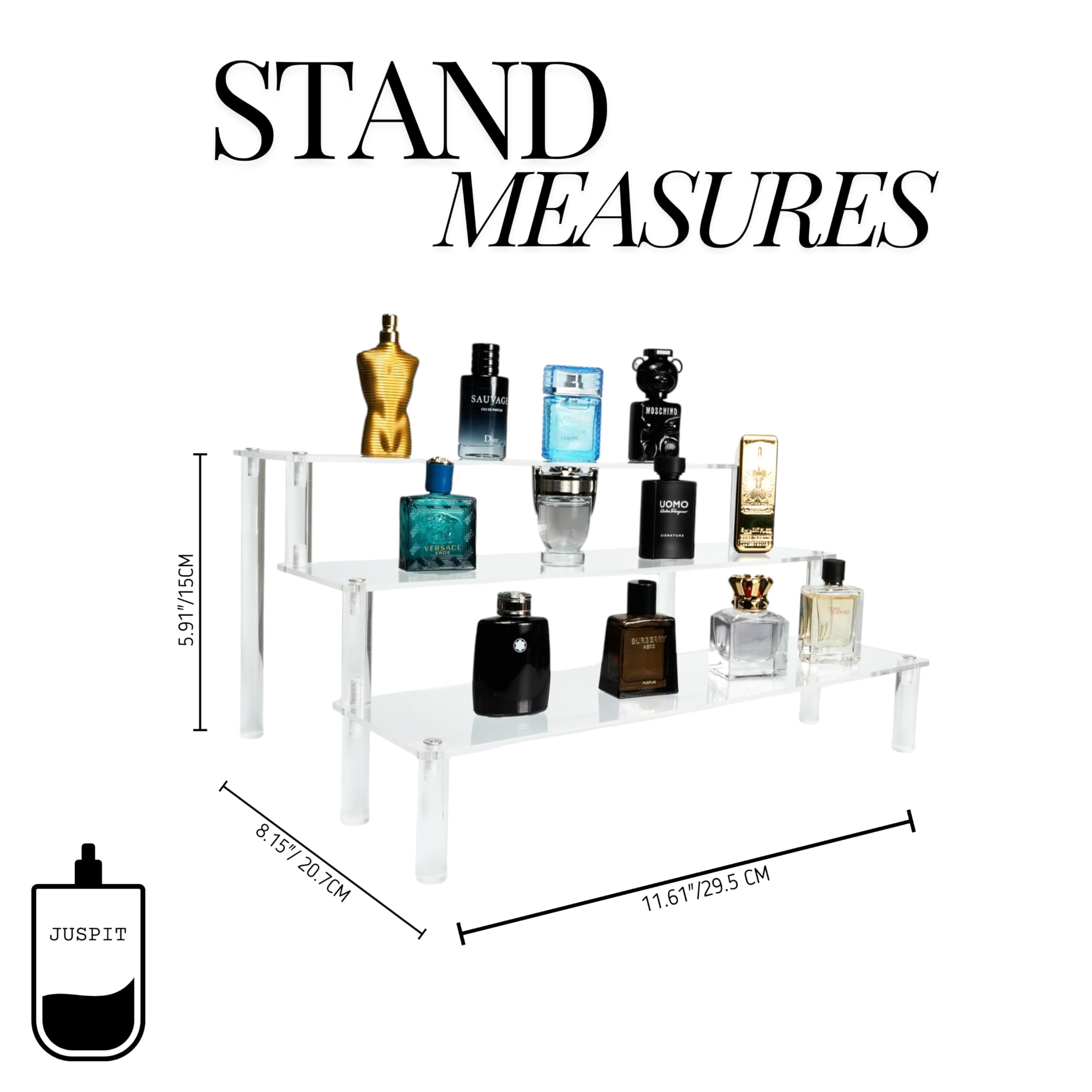 12-Piece Designer Men's Cologne Fragrance Set with Acrylic Organizer Stand - Mini Perfume Sampler & Travel Size Gift Set for Him | Perfect for Gifting, Travel & Daily Use