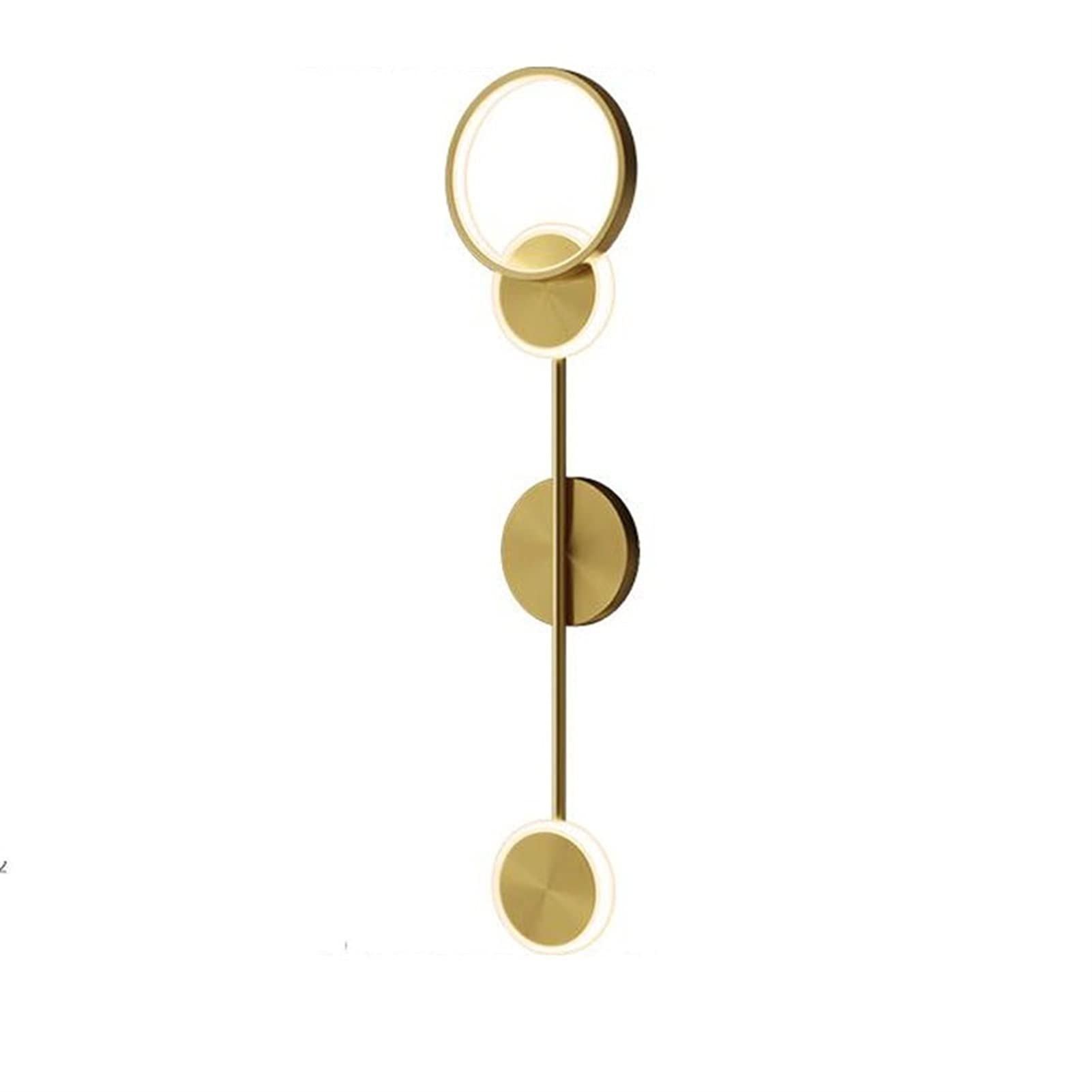 Modern LED Wall Lamp - Copper & Acrylic Nordic Style Bedside Light for Bedroom, Living Room Background Lighting | Minimalist Gold Wall Sconce for Hallway, Corridor & Home Decor