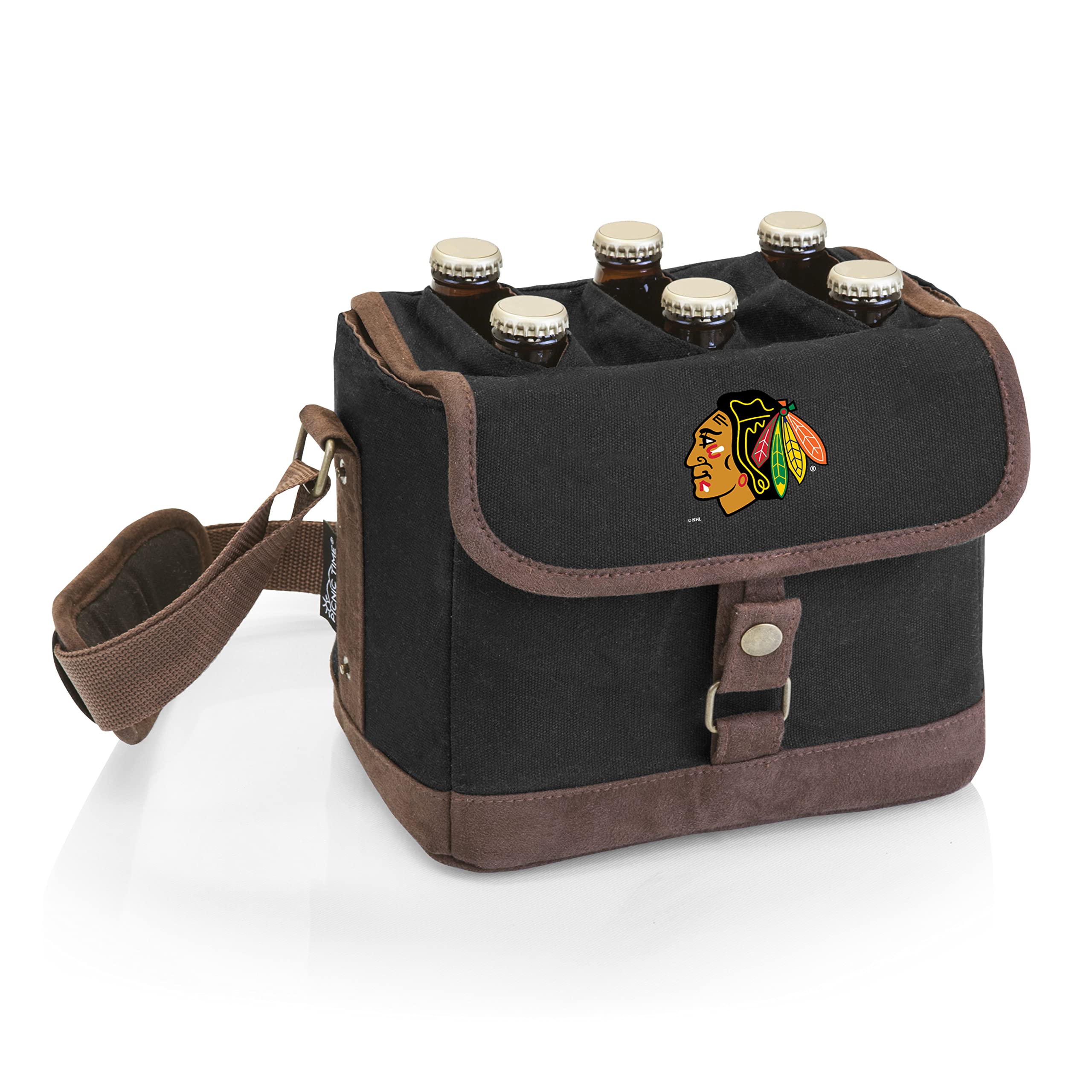 PICNIC TIME NHL Anaheim Ducks Insulated Beer Caddy Cooler Tote with Bottle Opener - Portable Beverage Carrier for Tailgating, Beach & Outdoor Parties