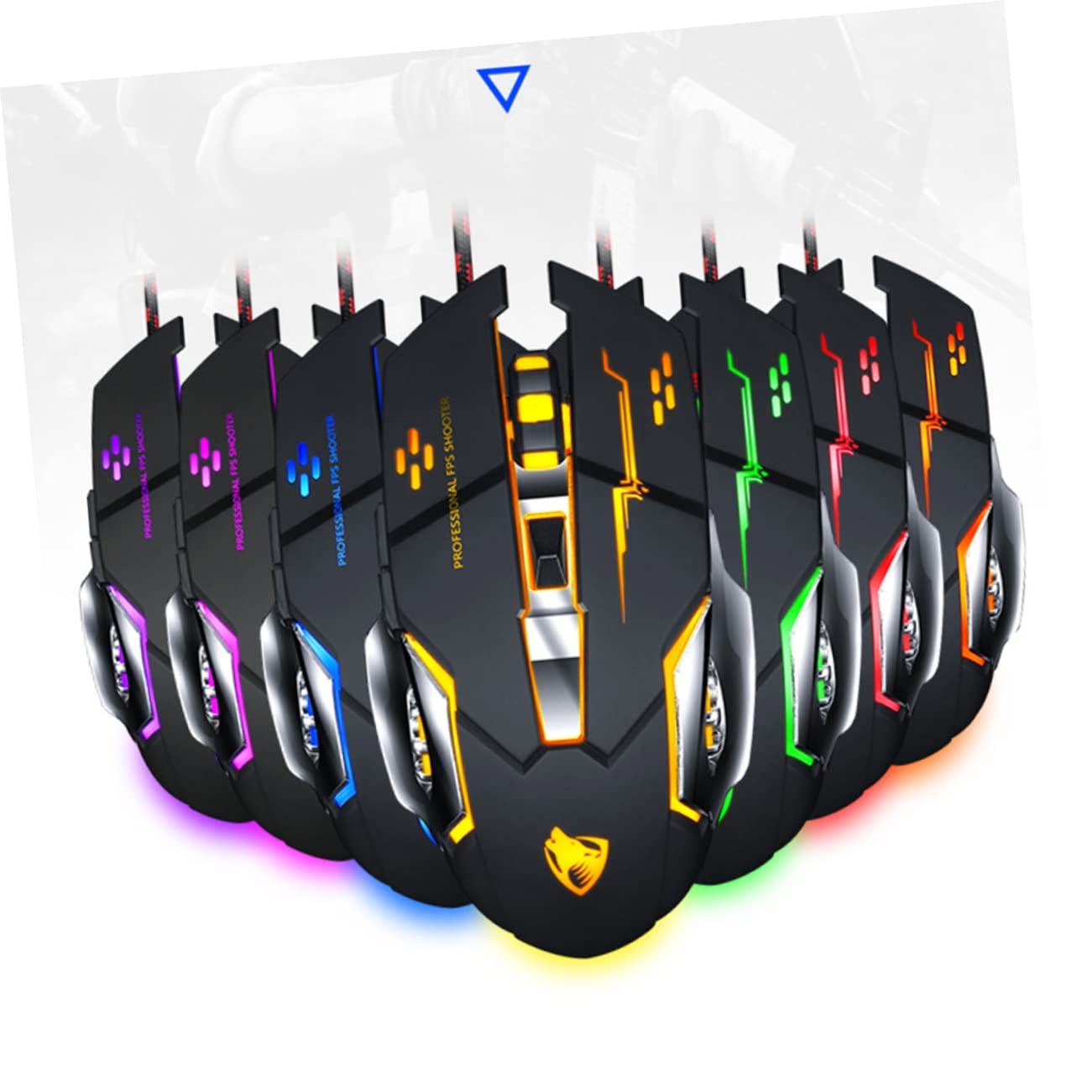 Gadpiparty 3-Pack Wired Gaming Mouse USB Optical Computer Mouse for PC, Laptop, Desktop - Ergonomic Design for Gaming, Office Work & Home Use