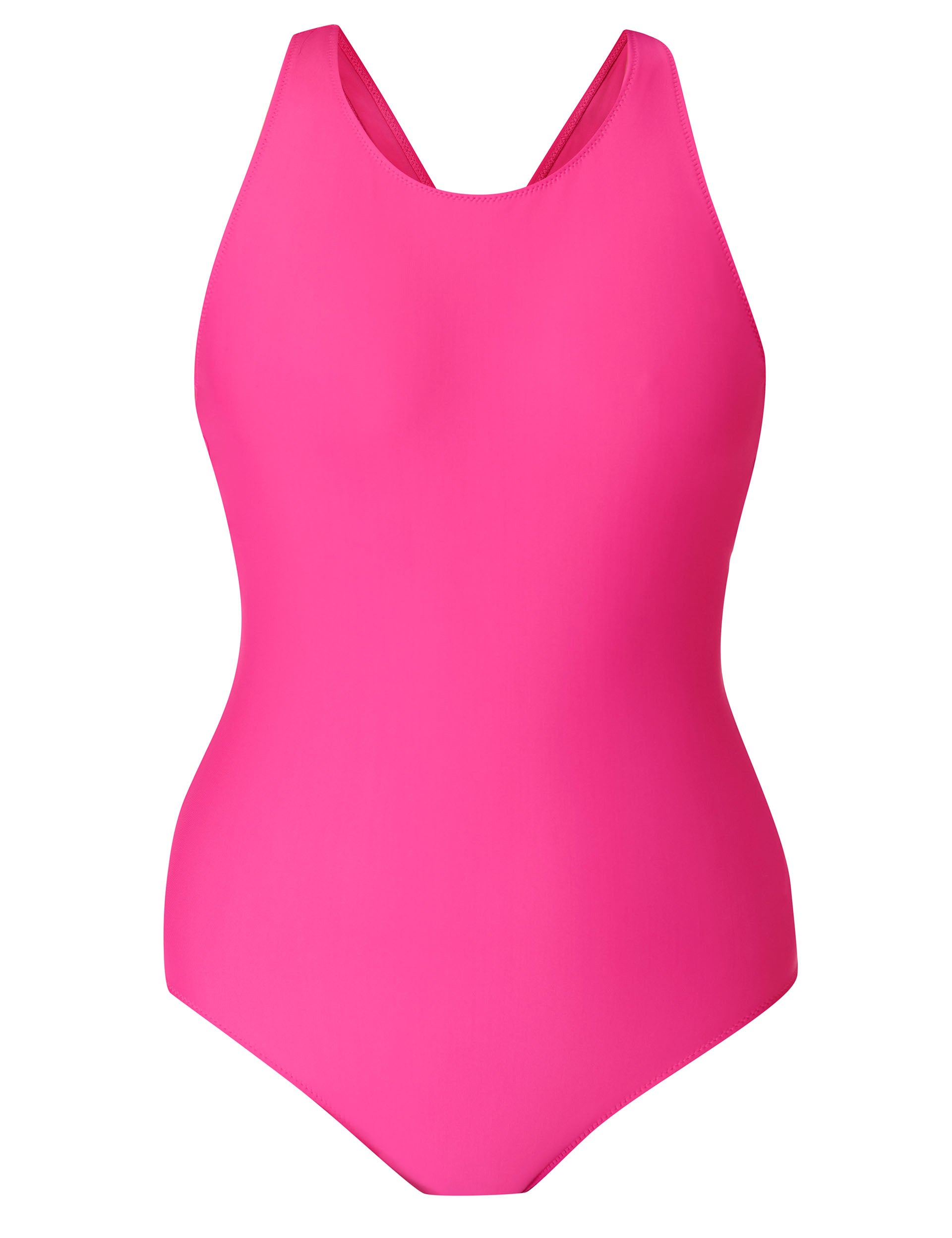HydroPower Performance Swimsuit for Women - High-Performance Competitive Swimwear in Fuchsia Pink - Perfect for Lap Swimming, Water Aerobics & Beach Activities