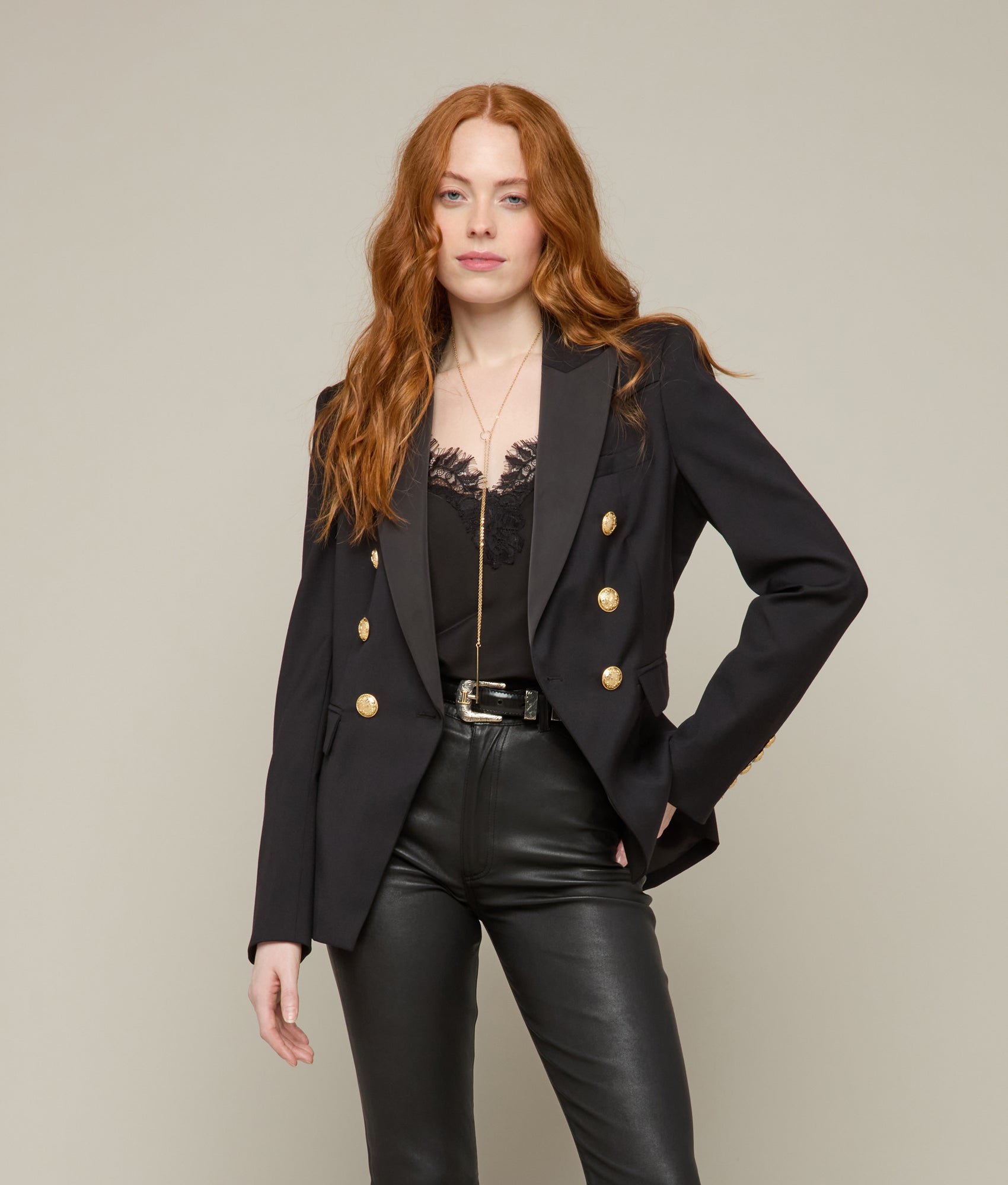 Stylish Jackie Western Yoke Blazer for Women - Classic Black Jacket for Office, Business & Formal Occasions | Perfect Workwear & Professional Attire