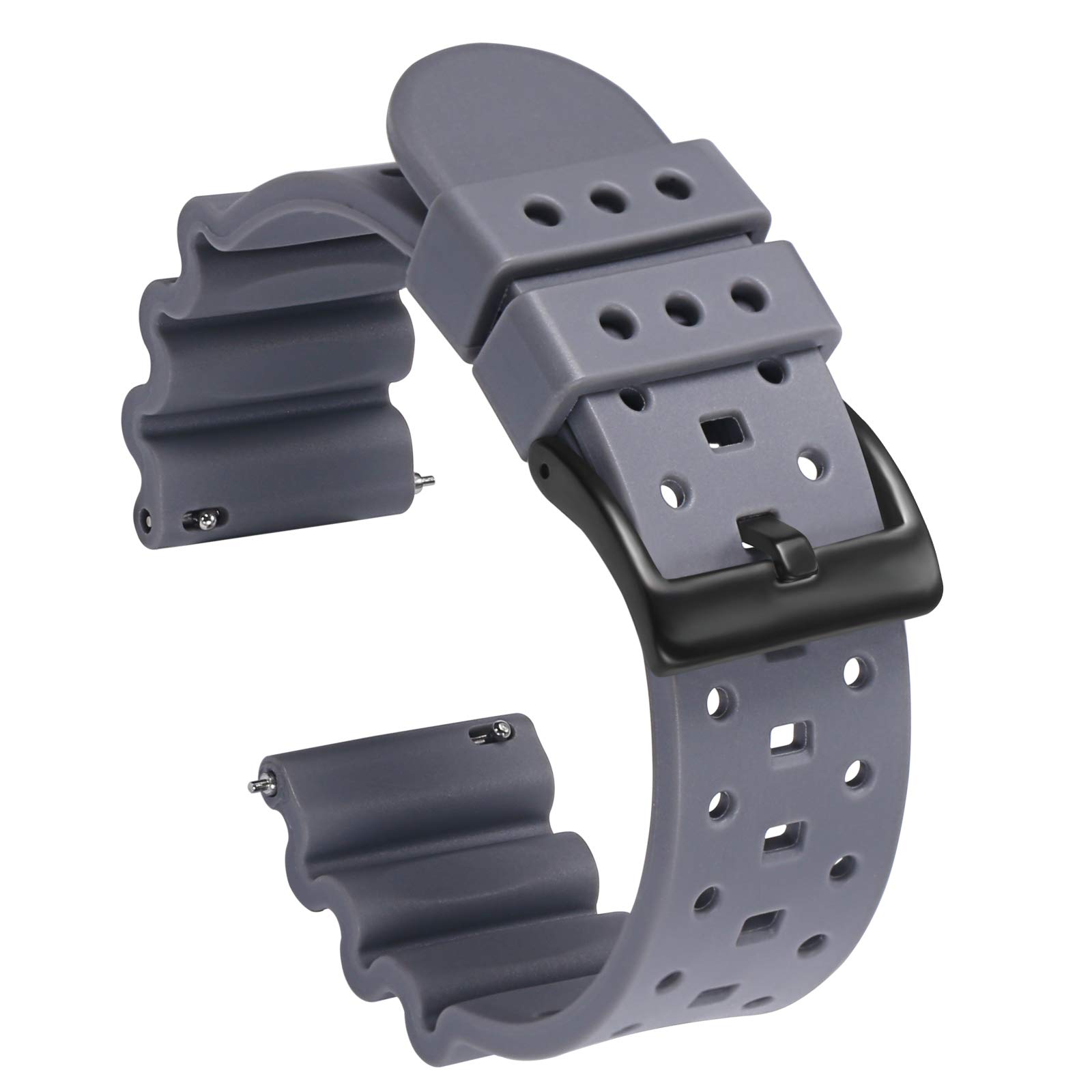 Premium Carty Silicone Watch Bands - Quick Release 20mm 22mm 24mm Rubber Straps for Men & Women - Waterproof, Durable, Comfortable for Swimming, Sports & Daily Wear