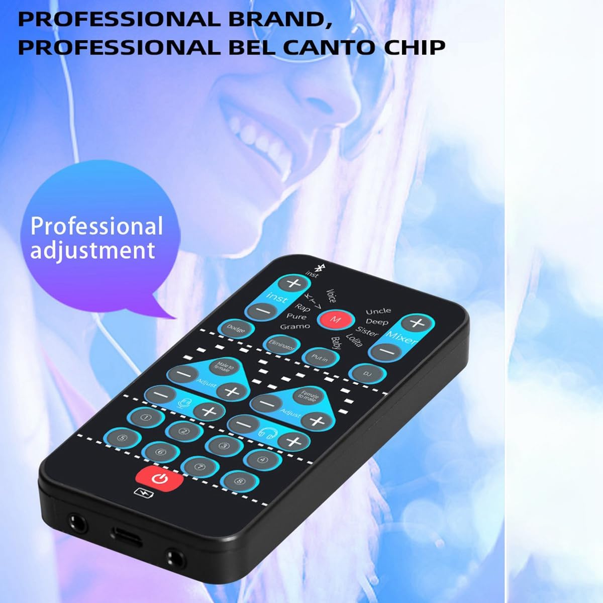 RazyPuy Mini Voice Changer Card - 16 Different Voice Effects & Multi-Language Support for Gaming, Singing, Phone Calls & Live Streaming | Perfect for Content Creators, Prank Calls & Online Entertainment