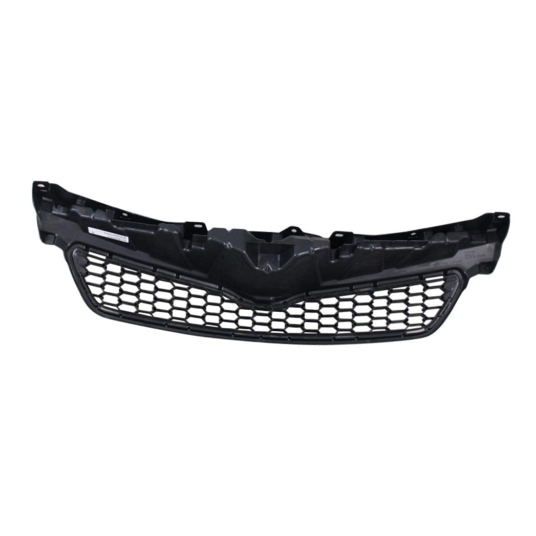 Black Front Grille Grill Assembly with Shell & Insert for 2012-2014 Toyota Yaris Hatchback | Perfect Fit & Stylish Upgrade | Enhance Your Car's Appearance for Daily Commute & Road Trips