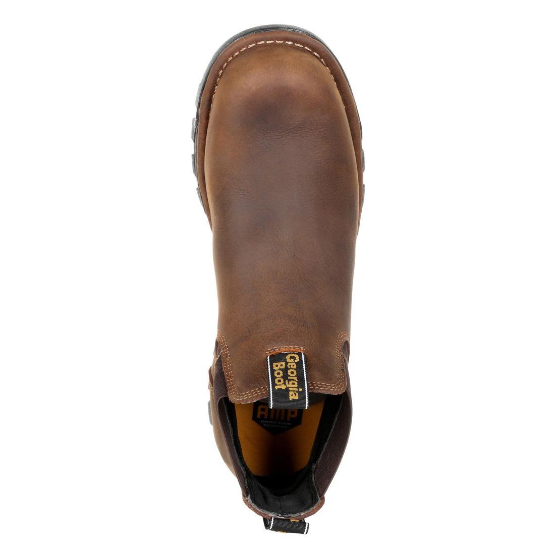 **Eagle One Steel Toe Waterproof Chelsea Work Boots for Men - Slip Resistant & Comfortable Safety Shoes for Construction, Warehouse & Outdoor Work**