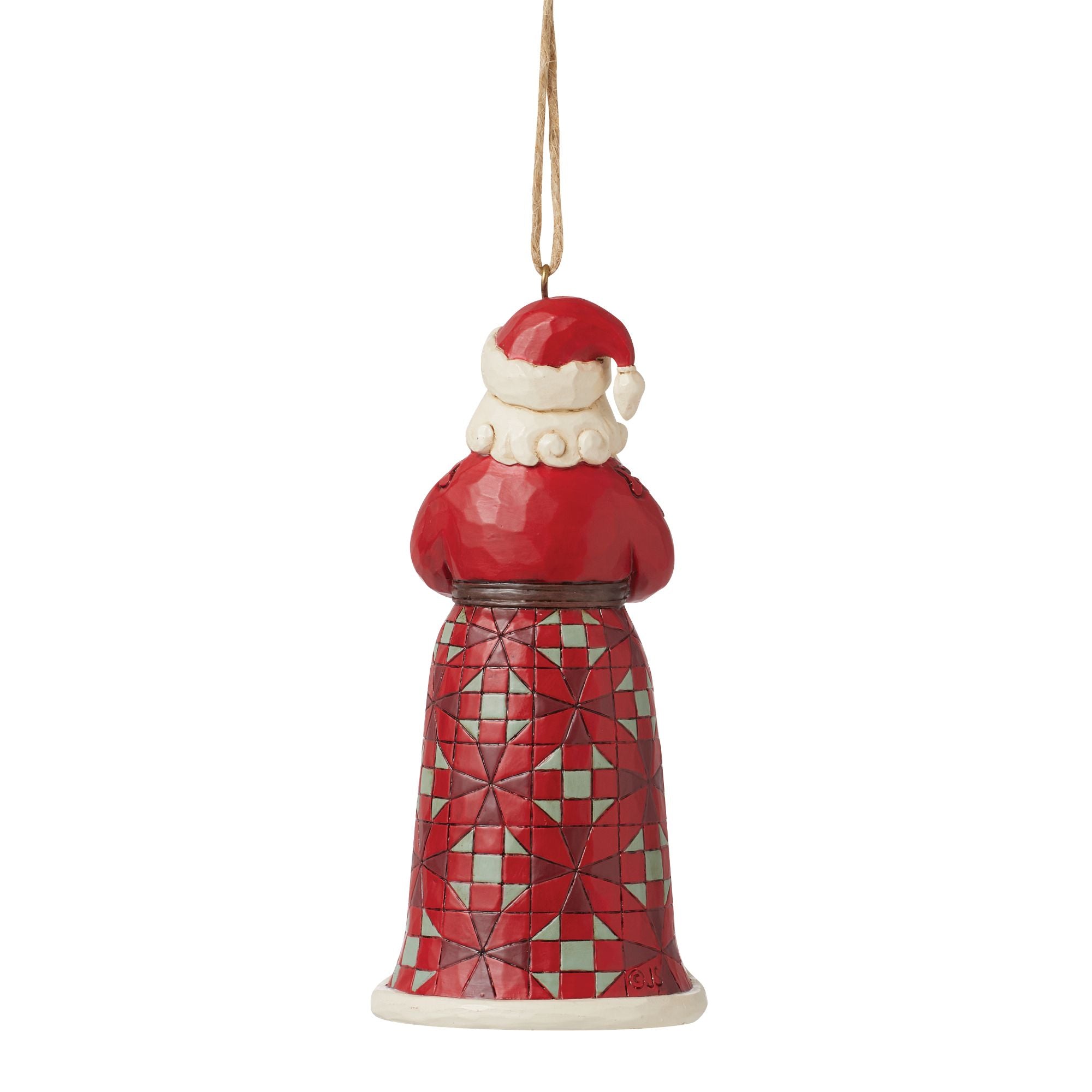 Santa with Tree in Skirt Christmas Ornament - Festive Holiday Decor for Tree, Home & Office