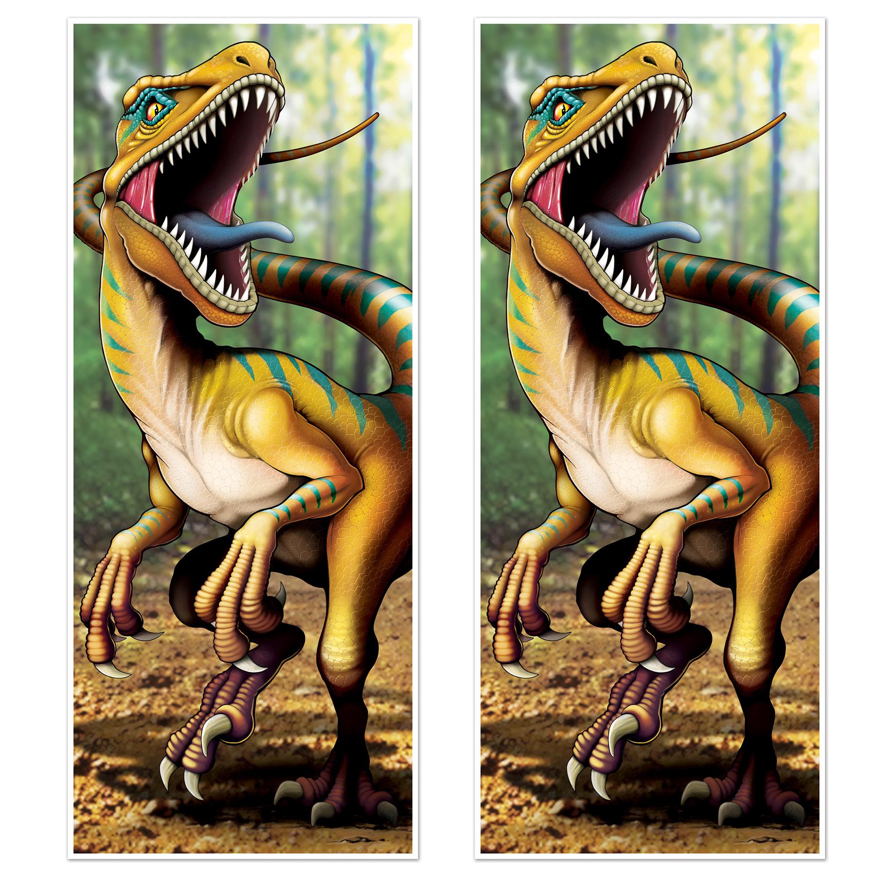 12 Pack Beistle Dinosaur Party Door Covers - Dino Themed Birthday Decorations for Kids Room, Classroom & Party Entrance Decor