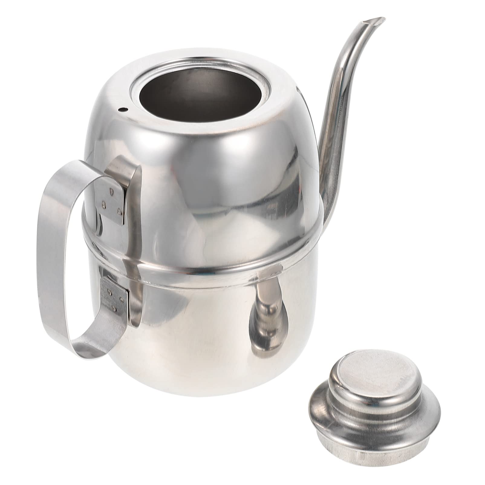 Premium Stainless Steel Oil Dispenser Bottle - 14oz Drip-Free Olive Oil & Vinegar Cruet for Kitchen, Cooking & Salad Dressing - BESTonZON Everyday-Use Grease Container