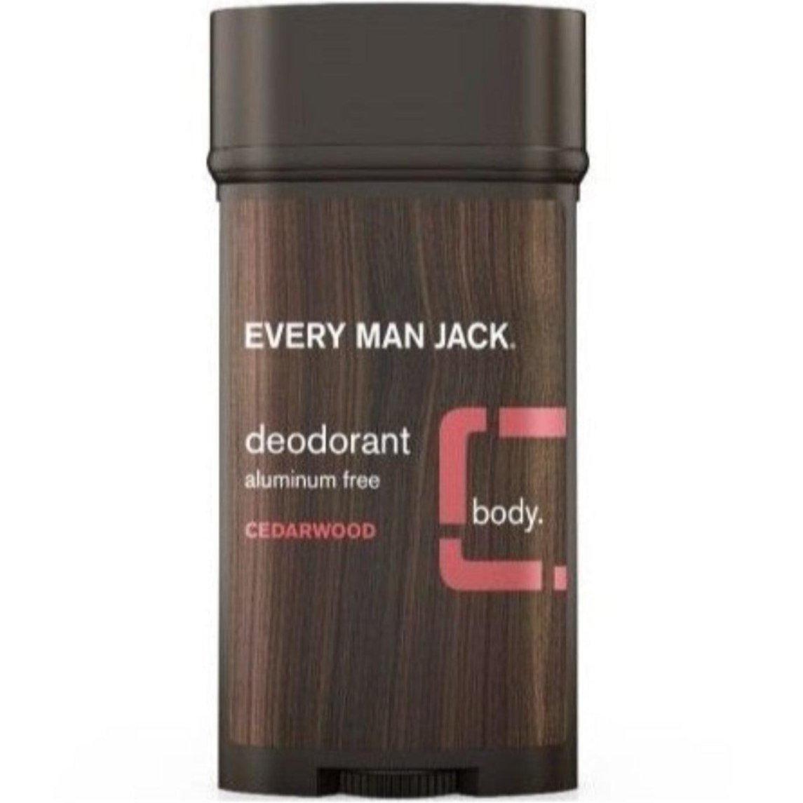 Every Man Jack Cedarwood Deodorant for Men - 3.1 oz (88g) - Natural & Fresh Scent - Long-Lasting Protection - Ideal for Gym, Work & Daily Use