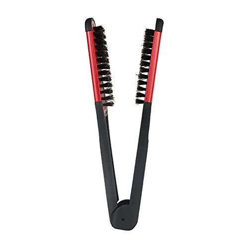 Professional V-Shaped Boar Bristle Hair Straightening Comb - Dual-Sided Styling Brush for Smooth, Tangle-Free Hair | Salon-Quality Hair Straightener & Detangler for Home Use (Perfect for Daily Styling, Salon Treatments, and Travel)