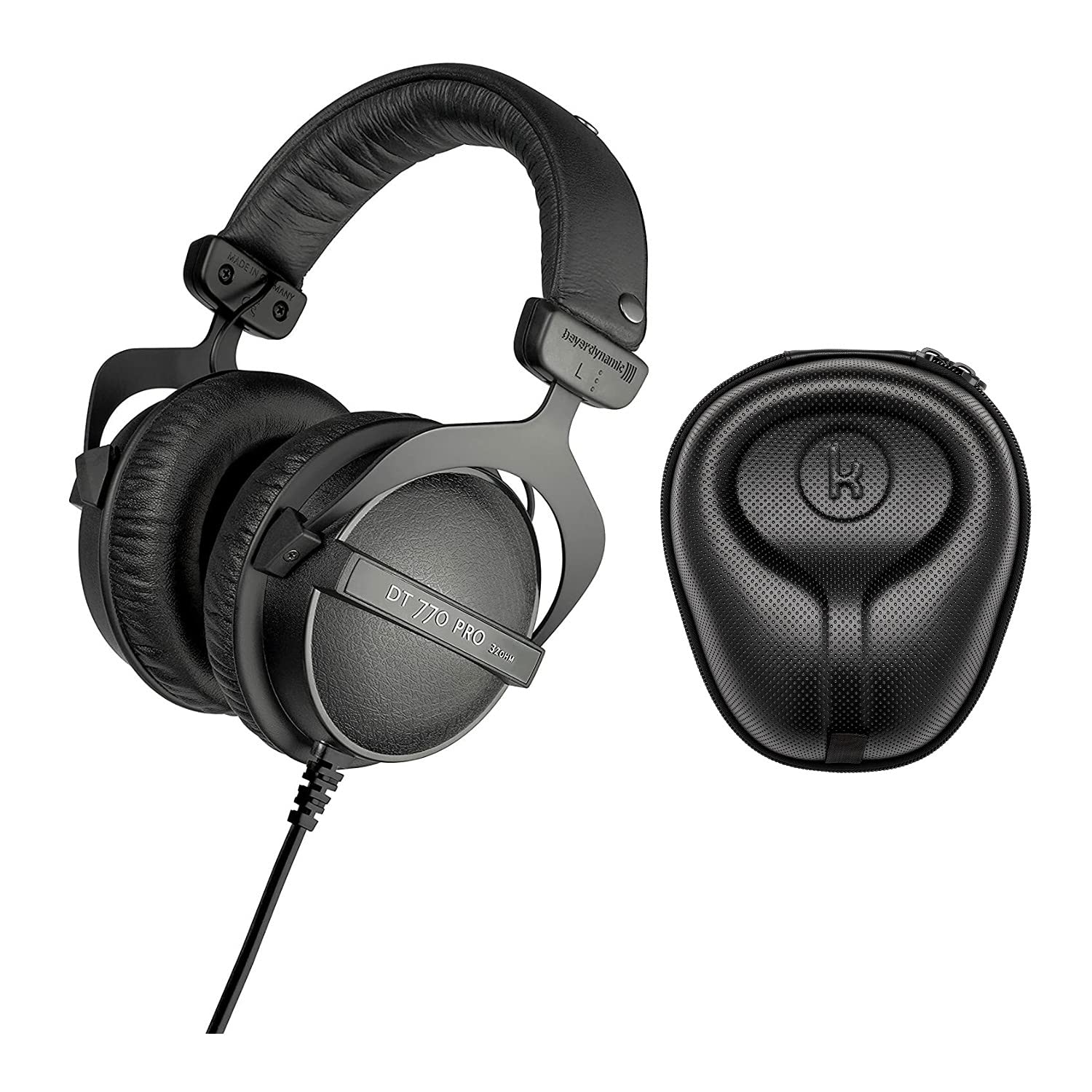 Beyerdynamic DT 770 PRO 32 Ohm Studio Headphones with Hard Case - Professional Over-Ear Headset for Recording, Mixing & Gaming - Premium Bundle for Musicians & Audiophiles