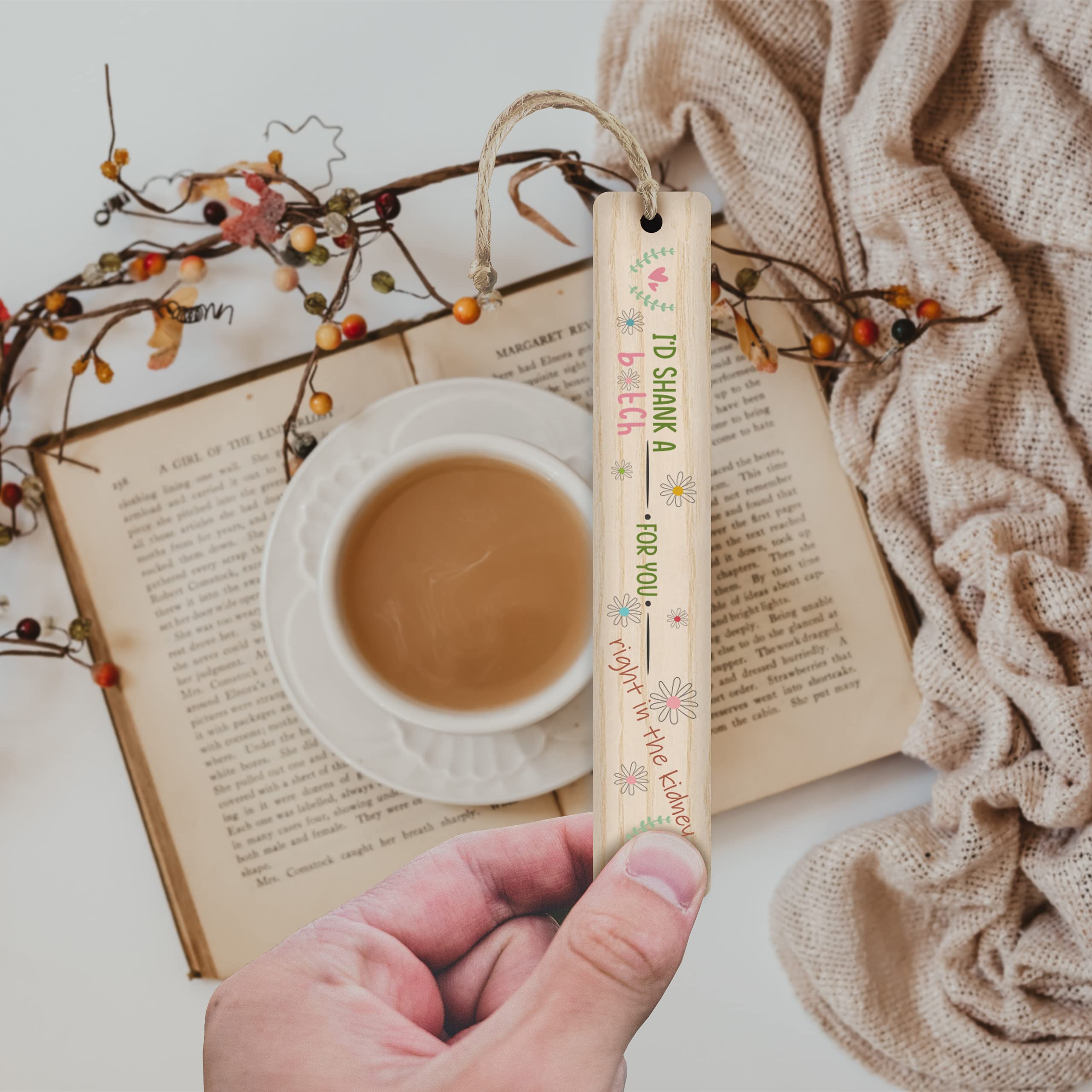 Handmade Wooden & Antique Style Custom Engraved Bookmarks - Personalized Wood Book Markers for Women & Men - Unique Gifts for Book Lovers - Perfect for Reading, Gifting & Collecting