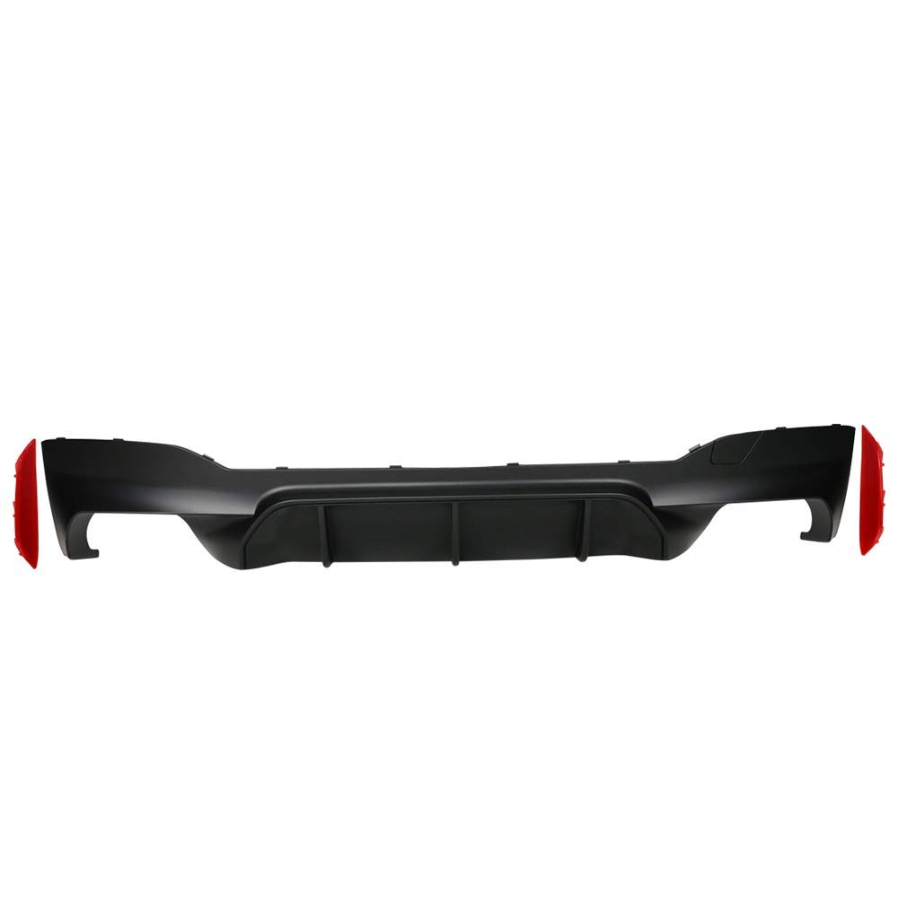 IKON MOTORSPORTS Rear Diffuser for 2017-2020 BMW G30 5 Series | M-Tech M Sport Style Bumper Lip | Quad Outlet Exhaust | Enhances Aerodynamics & Sporty Look | Perfect for Car Enthusiasts & Performance Upgrades