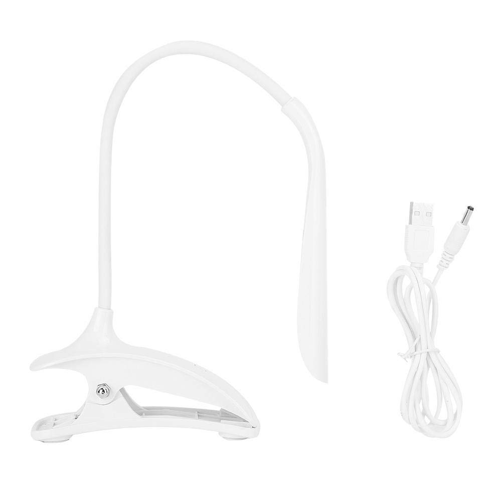 USB LED Desk Lamp with Touch Switch & Clip - Adjustable Eye-Caring Table Light for Study, Nail Art, Dorm Room | Night Light & Dimmer for Home Office, Bedside, Reading