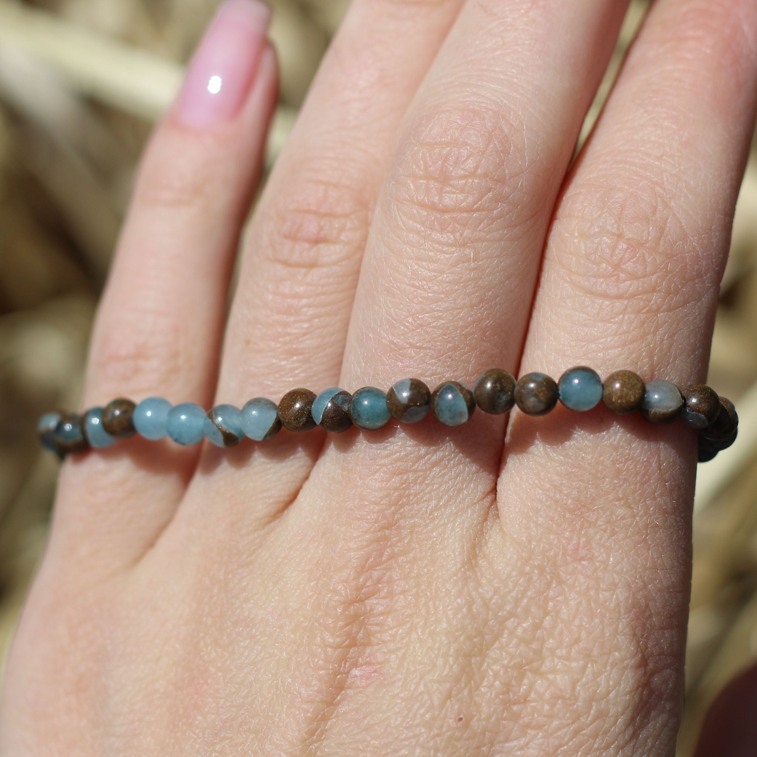 Blue Chrysoberyl Gemstone Bracelet for Women - Dainty Minimalist Jewelry for Everyday Wear, Gift Giving & Special Occasions
