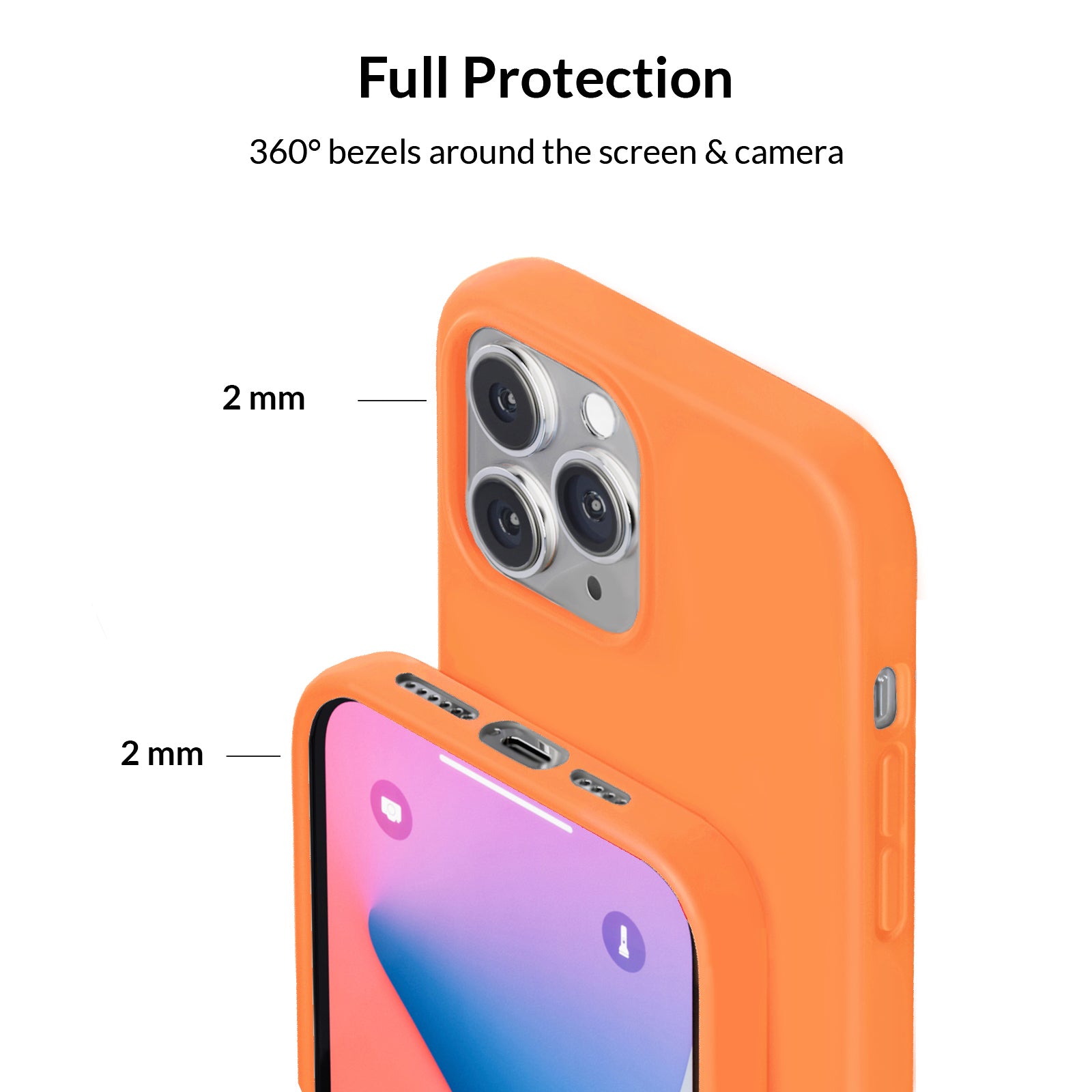 Bright Orange Silicone iPhone Case - Shockproof & Anti-Slip Protective Cover for iPhone [Model] | Perfect for Outdoor Activities, Gym & Daily Use