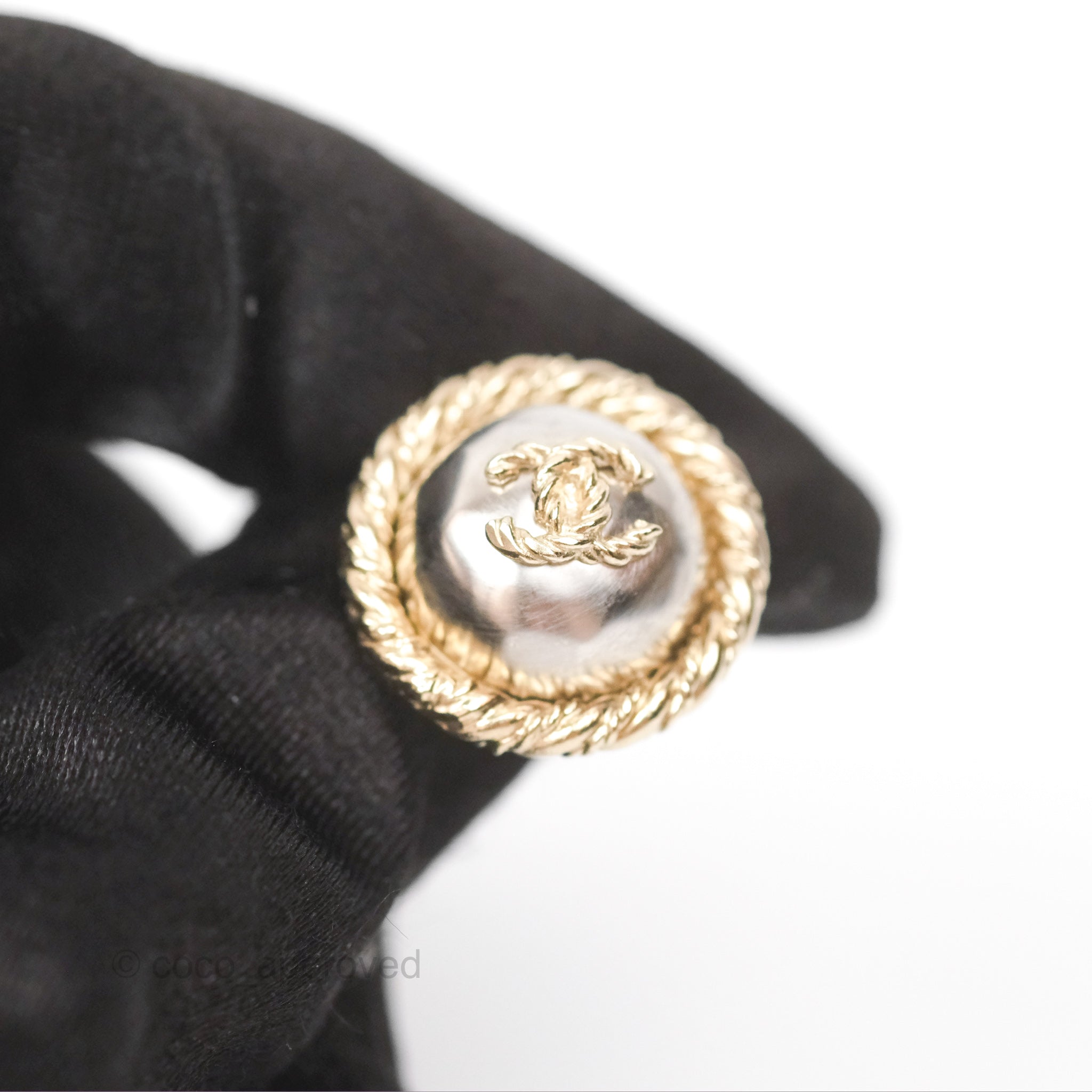 Chanel CC Round Earrings in Gold Tone - Luxury Fashion Jewelry for Women | Perfect for Parties, Weddings & Special Occasions