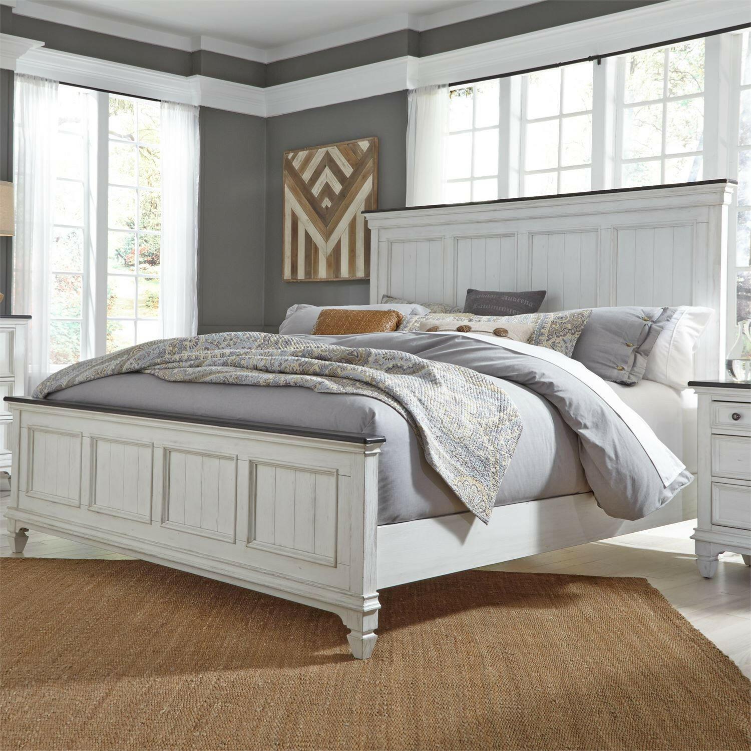Allyson Park King Size Bed Frame with Headboard, Footboard, and Rails – 417 15/16/90 Inches – Perfect for Master Bedroom and Guest Room Decor