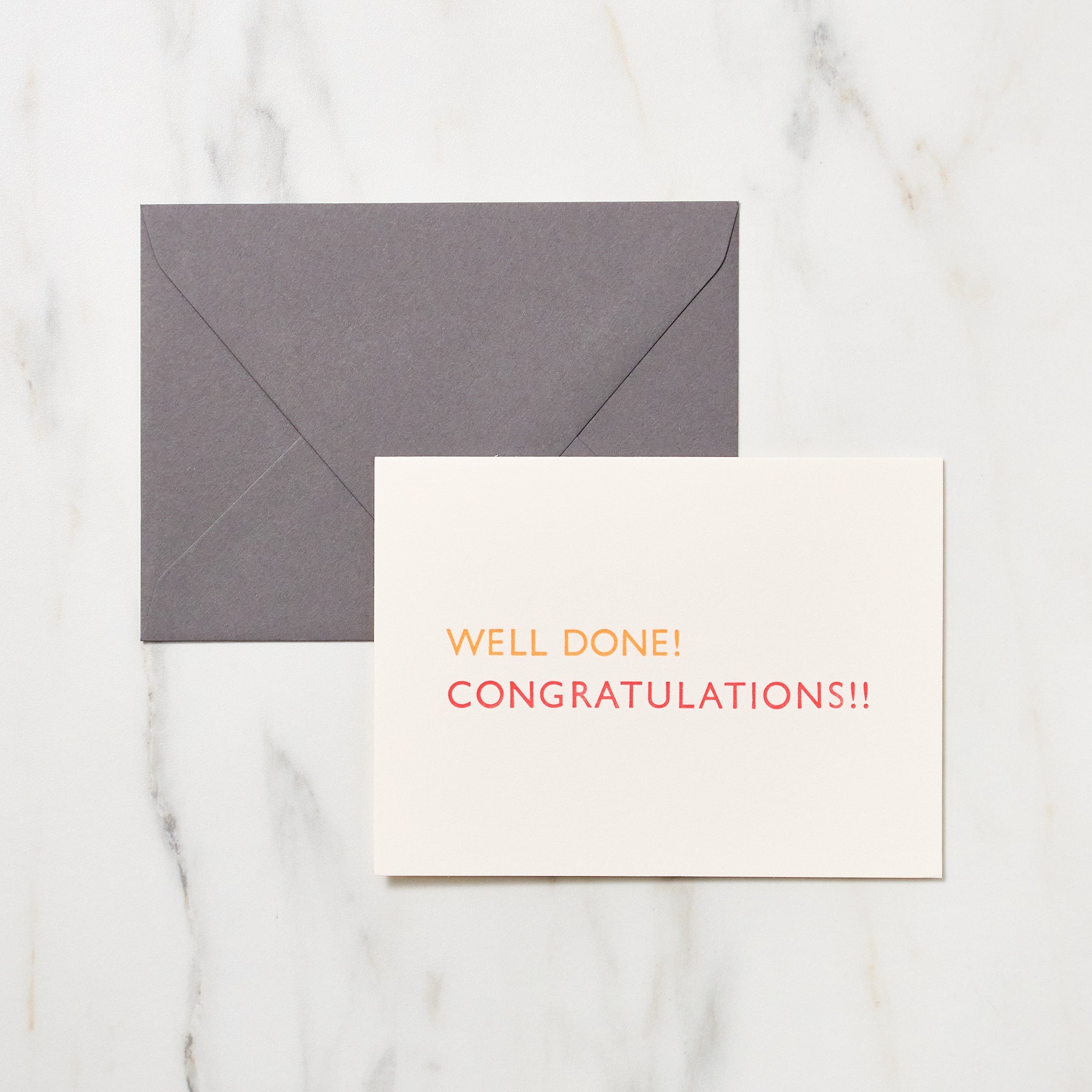 Premium Well Done & Congratulations Greeting Cards - Elegant Letterpress Design for Celebrations, Graduations & Achievements