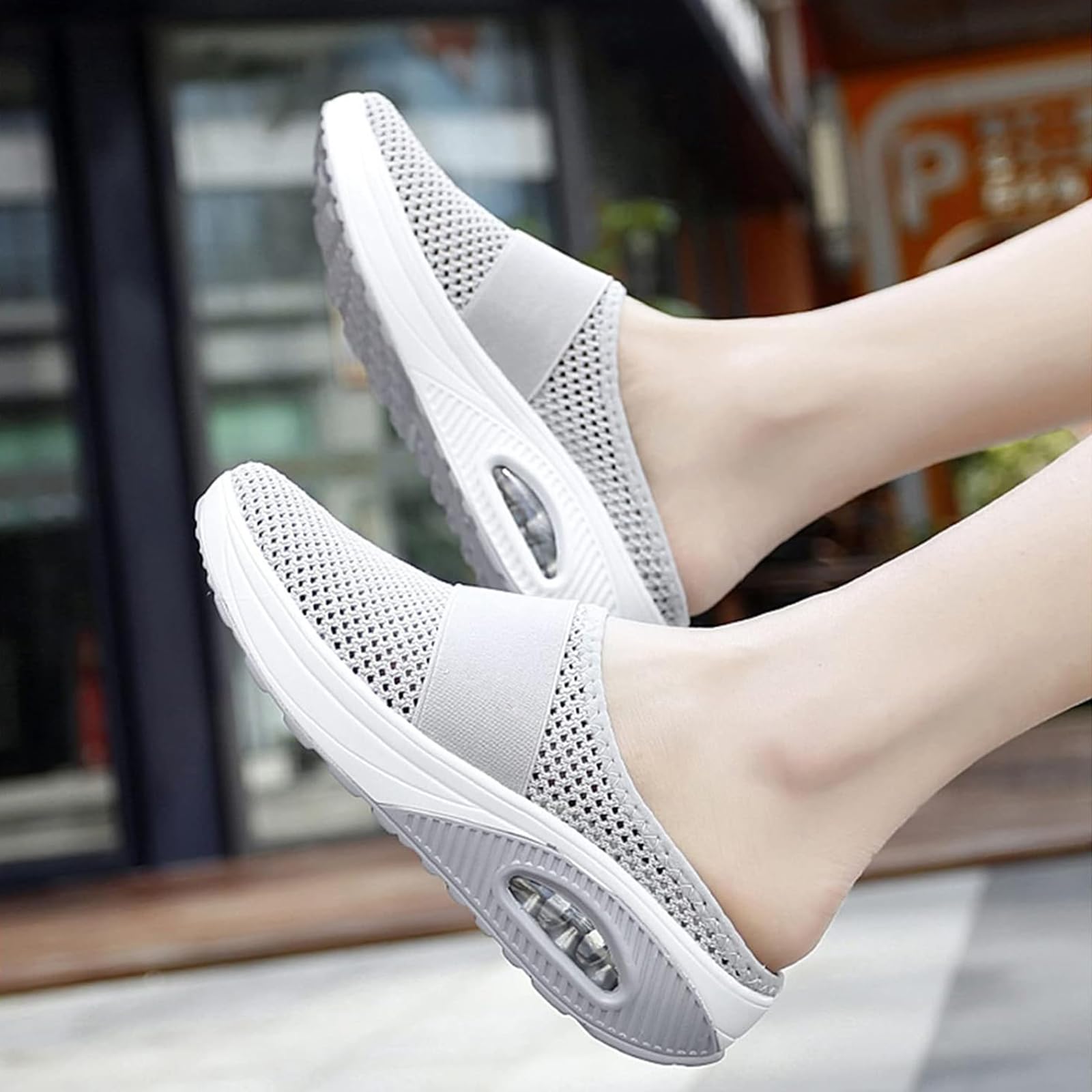 **Women's Orthopedic Air Cushion Slip-On Walking Shoes - Diabetic Comfort Shoes for Women - Perfect for Daily Walking, Travel & Work**
