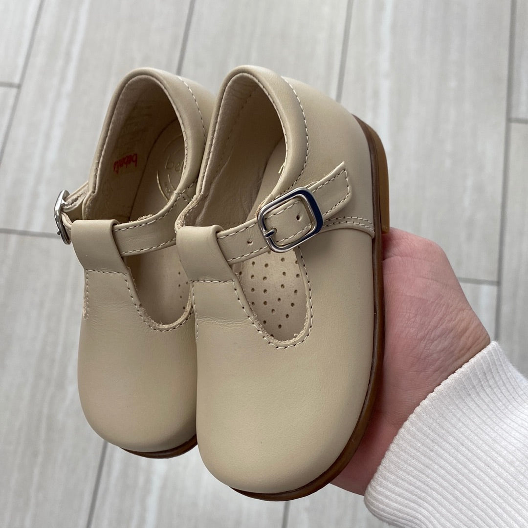 Beberlis Genuine Leather T-Strap Baby Shoes for Boys & Girls - Soft & Comfortable First Walkers - Perfect for Special Occasions, Parties & Everyday Wear