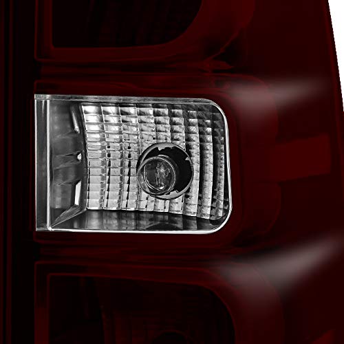 AKKON Dark Red LED Tail Lights Brake Lamps Pair for Chevy Avalanche Pickup Truck - Left Driver & Right Passenger Side Replacement | Durable & Stylish Upgrade for Night Driving & Enhanced Safety