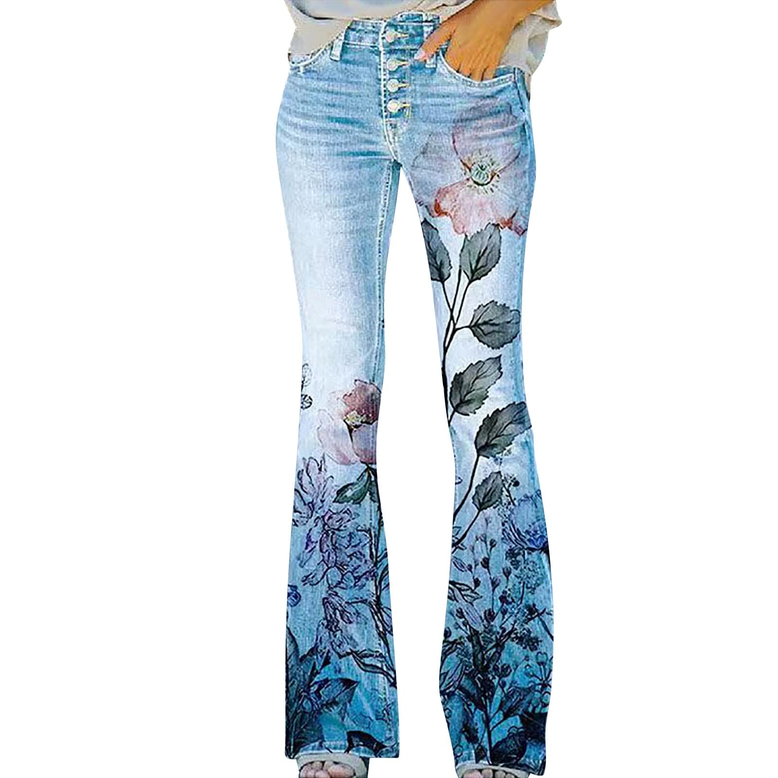 Women's High Waisted Mom Jeans - Casual Denim Pants with Lace & Pocket Details - Black Stretch Comfort Fit for Everyday Wear | Perfect for Work, Date Night & Weekend Outfits