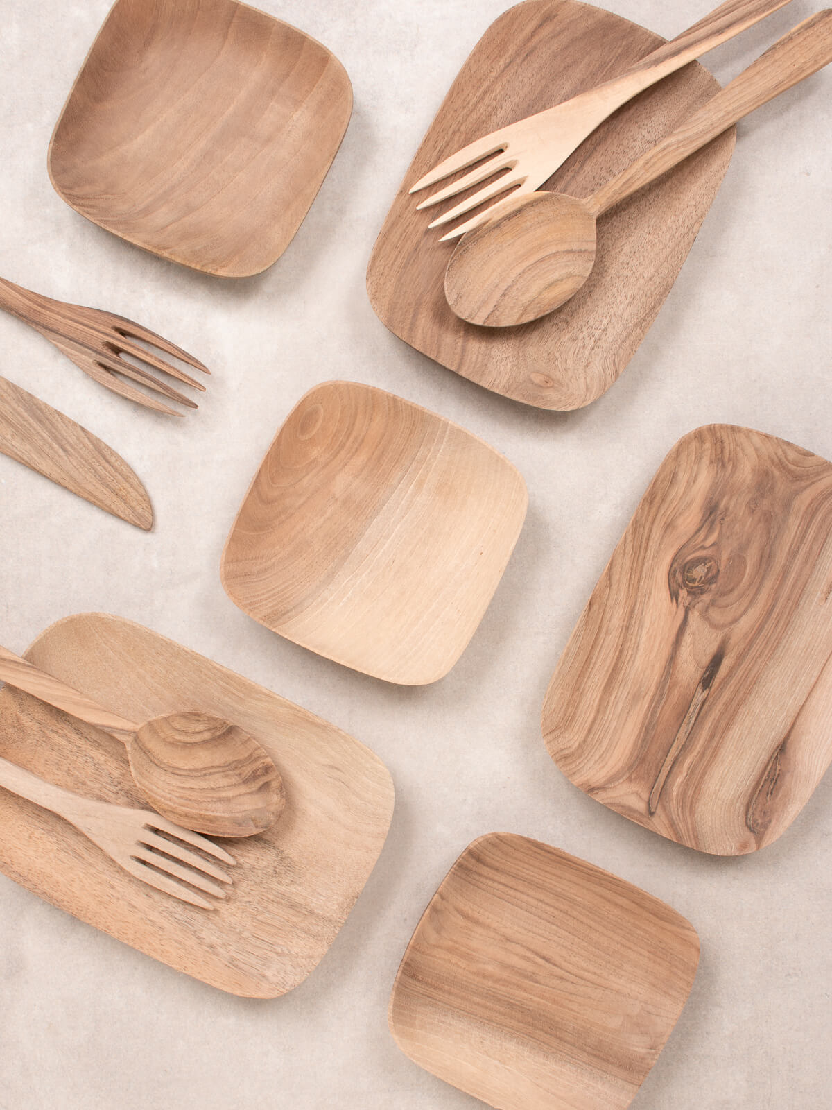 Premium Walnut Wood Knife and Fork Set - Eco-Friendly Cutlery for Dining, Camping, Picnics & Gifts