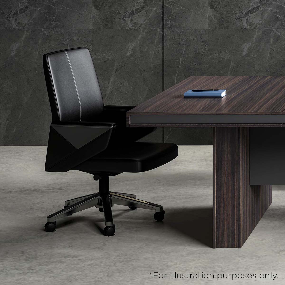 RADDIX 240cm Brown Boardroom Table - Large Conference Table for Office Meetings & Corporate Events