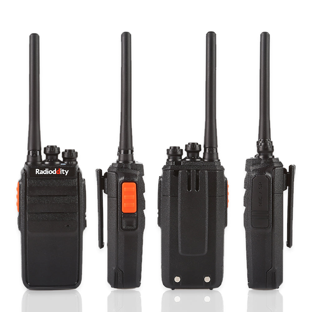2-Pack Radioddity R2 Two Way Radio Walkie Talkie - Long Range 16-Channel UHF VHF Handheld Transceiver for Outdoor, Hiking, Camping & Emergency Communication