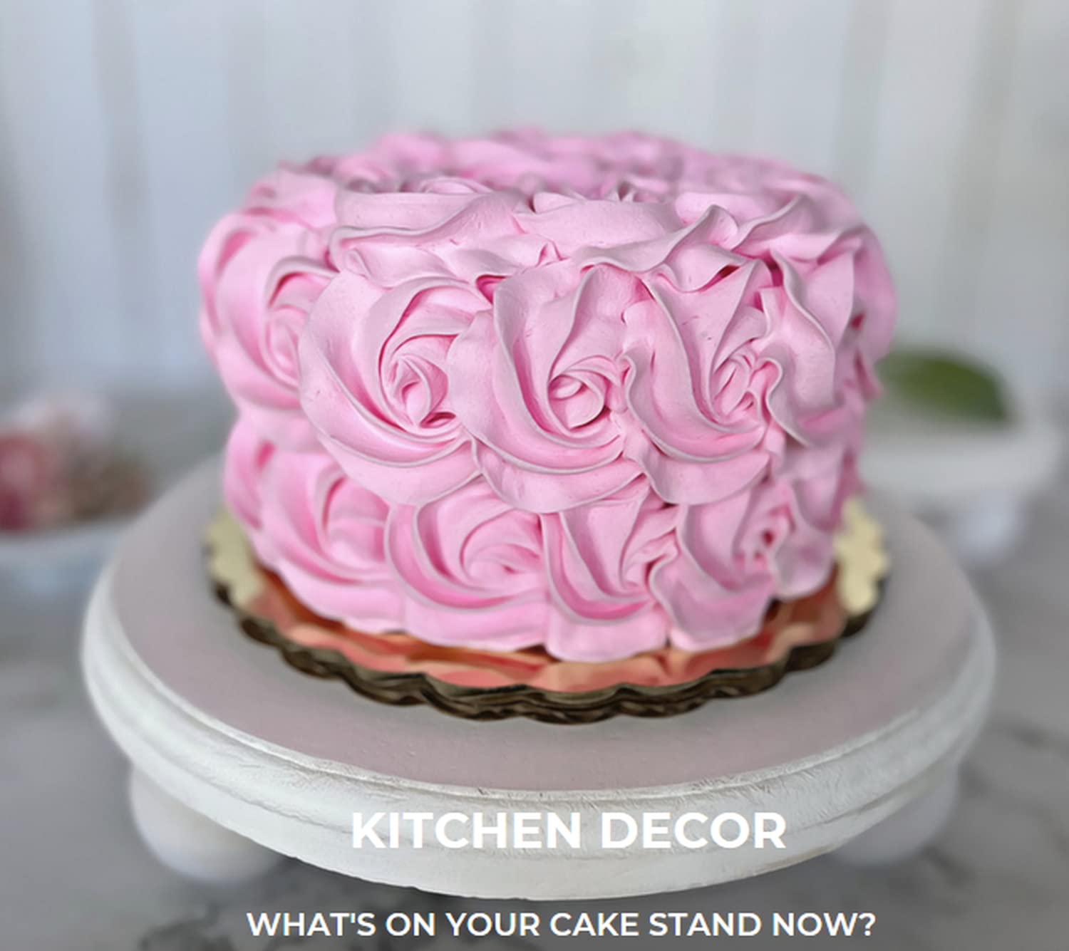 Realistic Fake Cake for Home Decoration - Artificial Pink Rosette Cake Display - Fake Cupcakes & Cake Decor for Party, Wedding, Bakery Display
