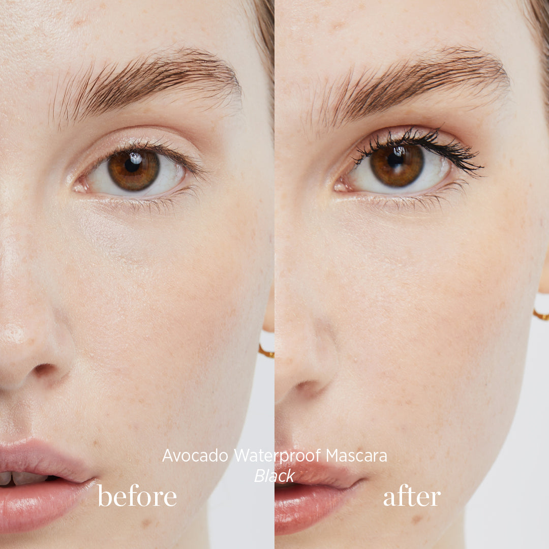Long-Lasting Waterproof Avocado Mascara - Smudge-Proof & Volumizing for Swimming, Gym & Rainy Days
