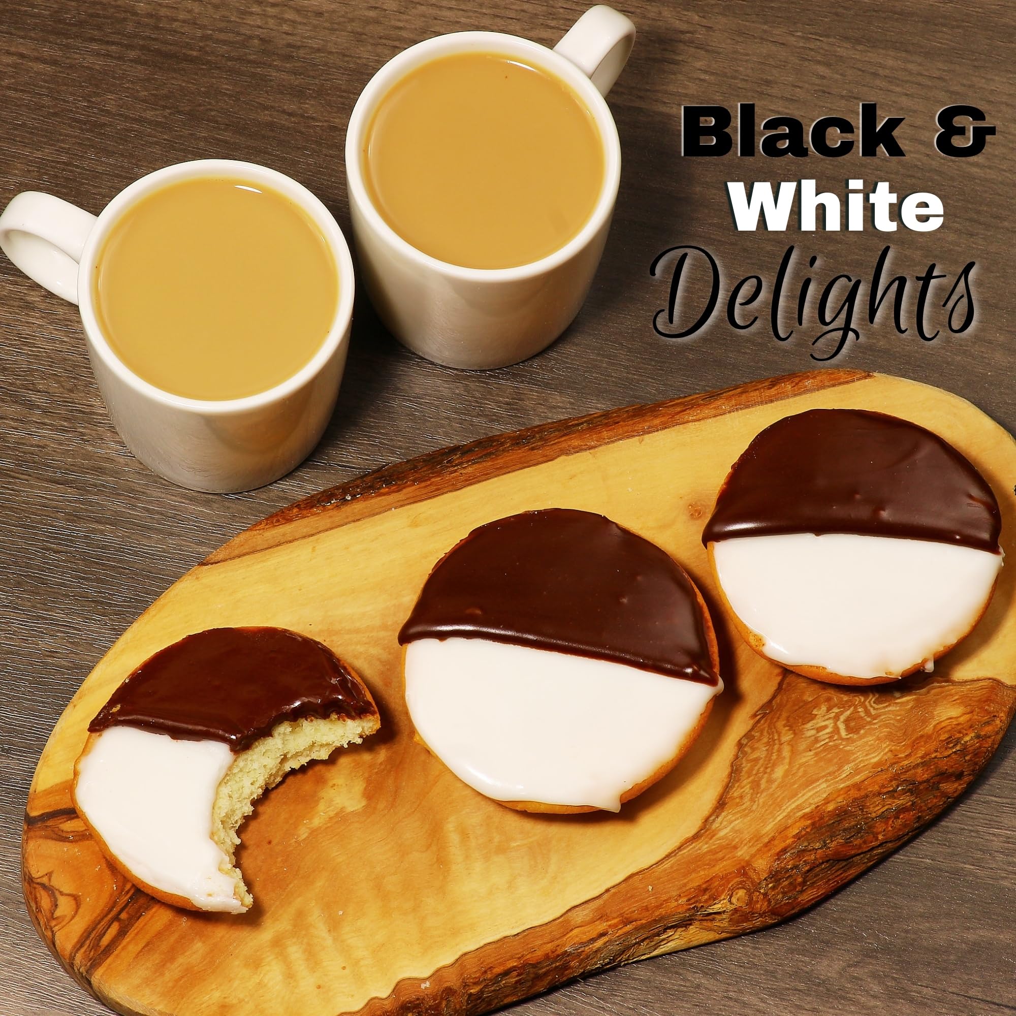 NY Style Black & White Cookies - 90 Individually Wrapped Kosher Snack Packs | Dairy & Nut Free | Perfect for Lunchboxes, Office Snacks & Party Treats | Stern's Bakery Classic Cookies