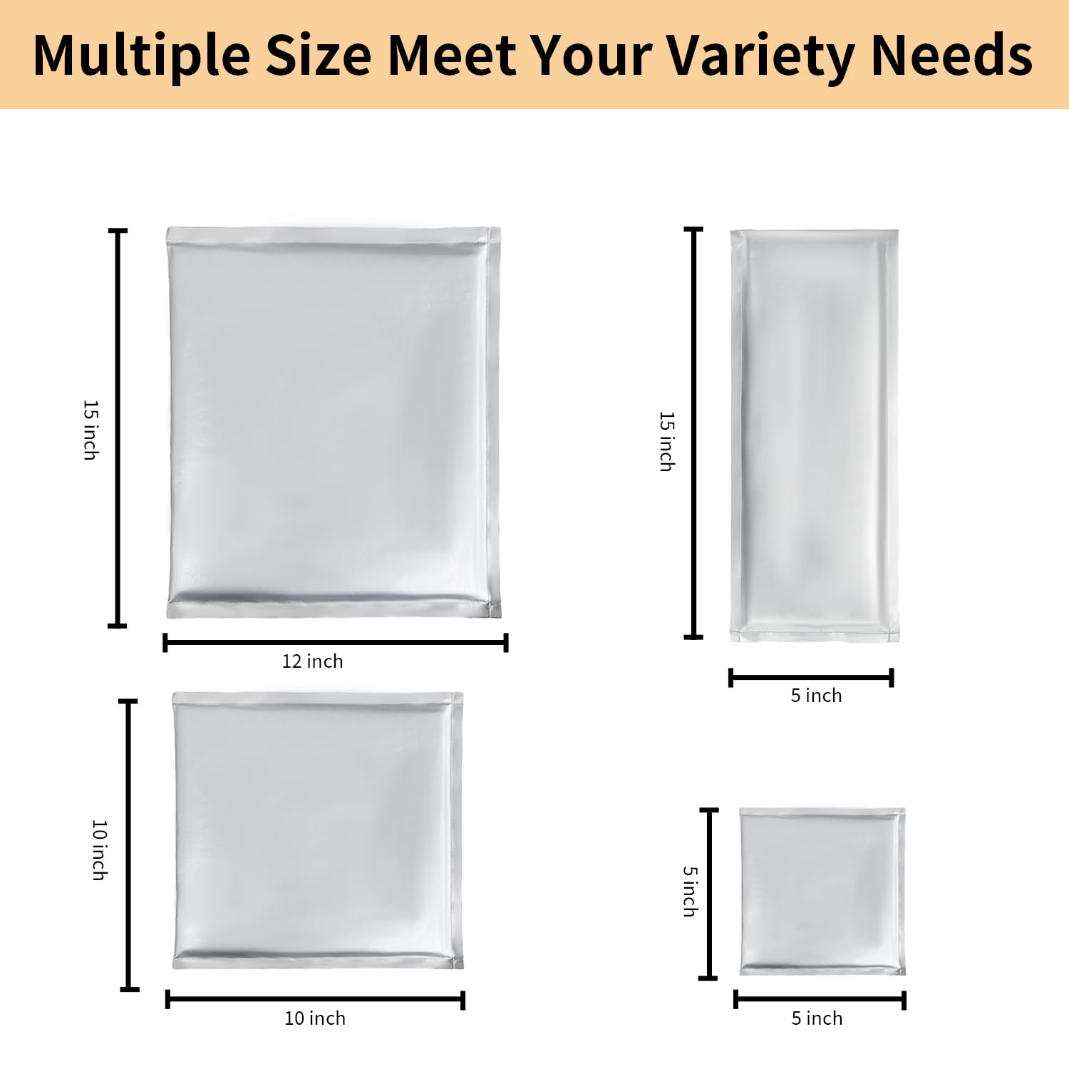4 Pack Heat Press Pillow Mat Bundle - 4 Size Silver Teflon Heat Transfer Pads for Sublimation, T-Shirt Printing & DIY Crafts (Perfect for Home & Small Business Use)