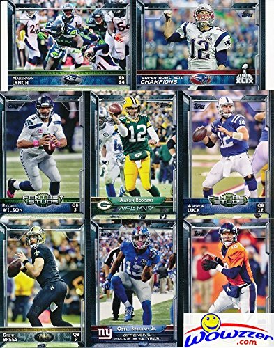 2015 Topps NFL Football Complete 505-Card Retail Factory Set - 5 Special Rookie Variations & 110 Rookie Cards + Bonus Mystery Pack with Autograph or Memorabilia | Perfect for Collectors, Sports Fans & Gift-Giving