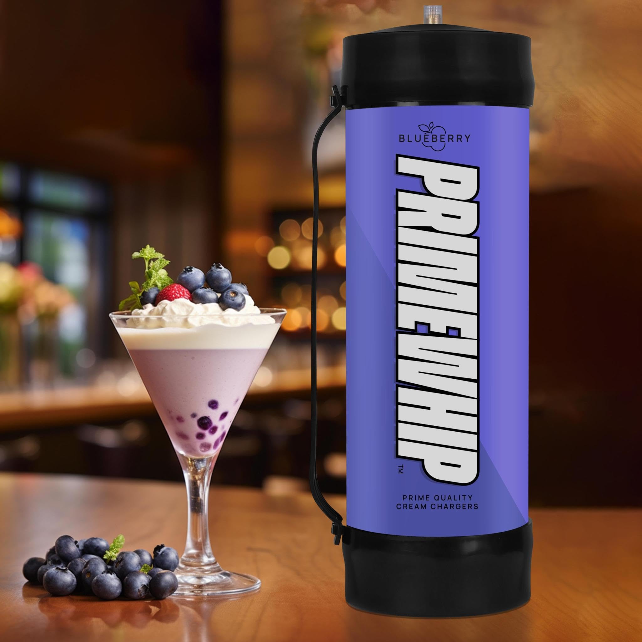 Prime Whip Saturn XL 2000G Ultra Pure Whipped Cream Charger - 99.95% Food Grade Nitrous Oxide Canisters (2 Pack) for Professional Desserts, Coffee Toppings & Cocktail Mixing