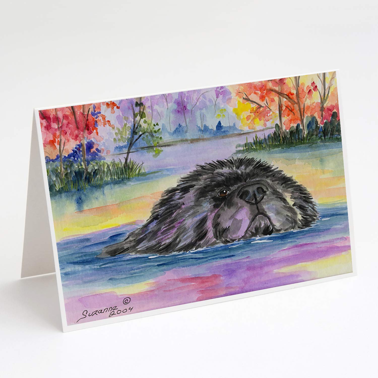 Premium Newfoundland Greeting Cards Set - Pack of 8 Blank A7 (5x7) Note Cards with Envelopes | Whimsical Dog-Themed Stationery for Holidays, Thank You Notes & Special Occasions
