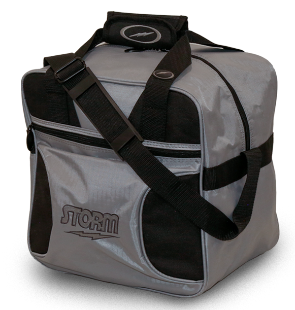 Storm Solo 1 Ball Tote Silver/Black Single Bowling Bag - Lightweight & Durable Bowling Accessory for League Play & Practice Sessions