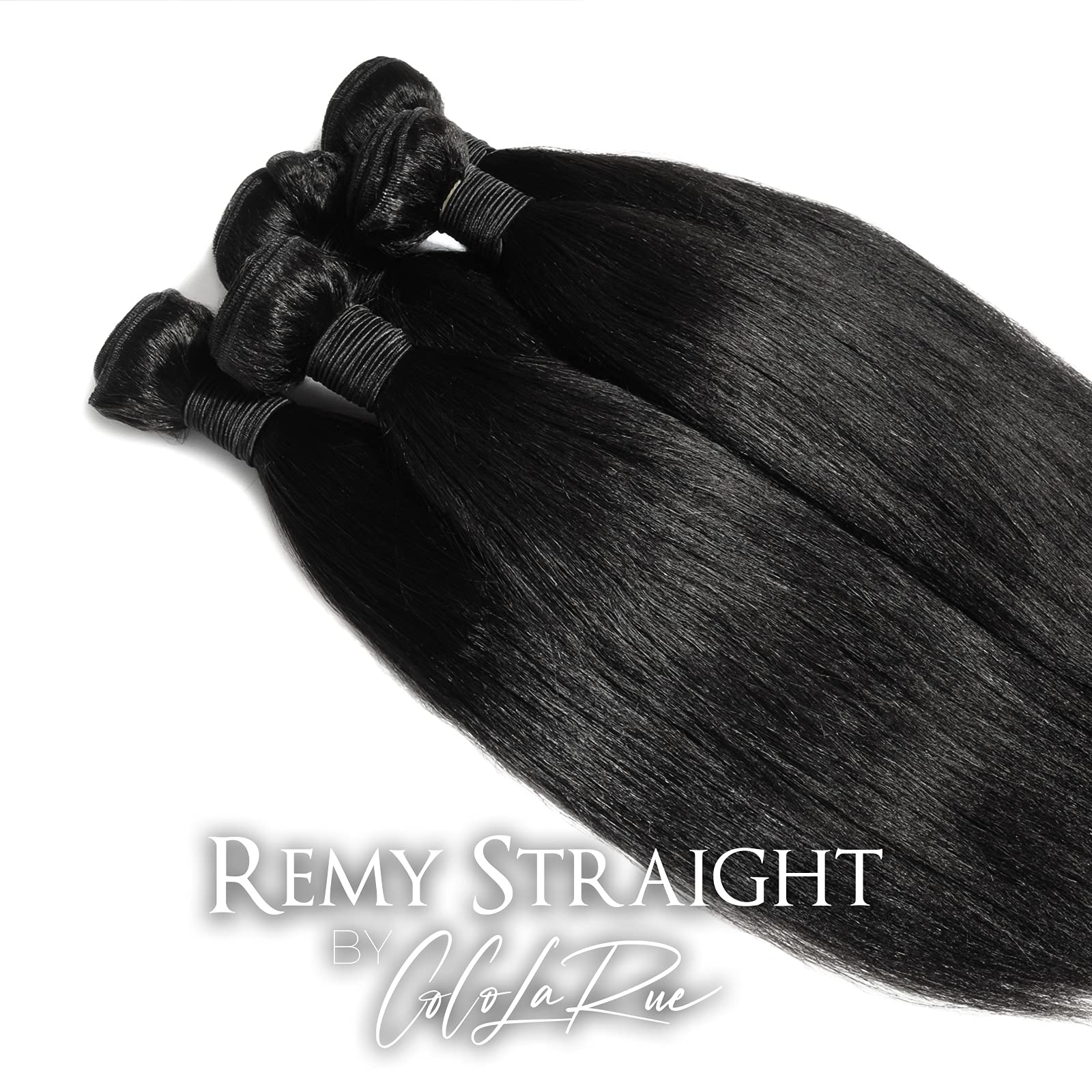 **Coco Larue 3 Bundles Straight Human Hair Extensions 20 Inches - Indian Remy Hair, Thick Smooth & Shiny, Natural Black - Perfect for Daily Styling, Parties & Special Occasions**