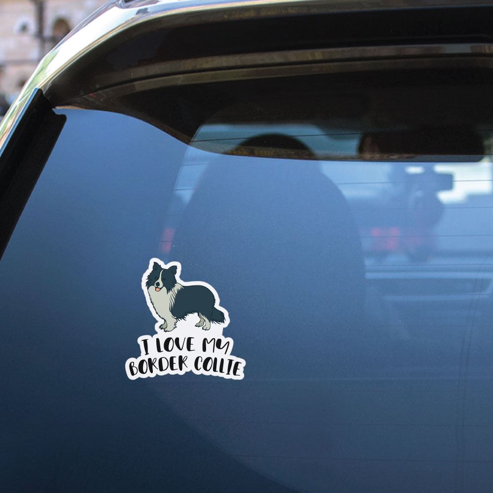 Border Collie Sticker Decal - Waterproof Vinyl Dog Lover Decals for Laptop, Car, Phone - Perfect for Pet Owners & Animal Lovers