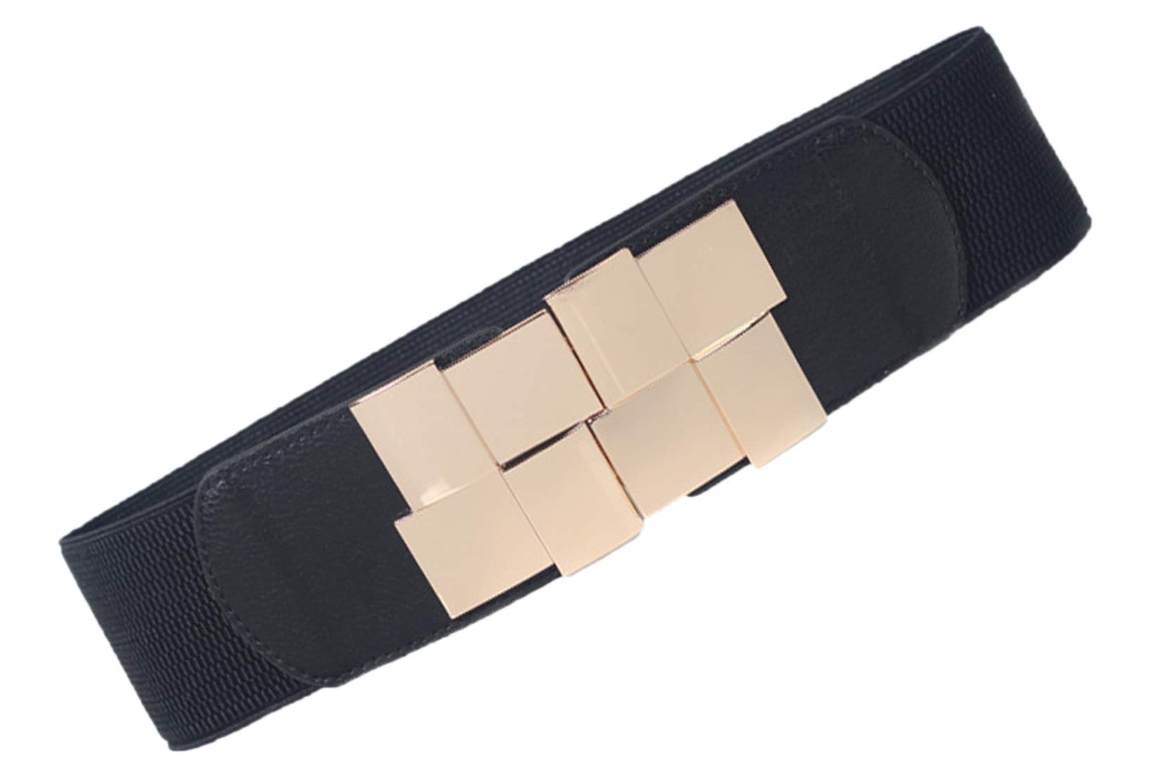 Ewindy Women's Korean Style Stretch Waist Belt - Fashionable Wide Elastic Girdle with Decorative Buckle for Dresses, Skirts & Outfits | Perfect for Casual, Office & Special Occasions