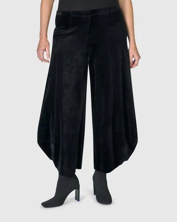 AP810B Oracle Velvet Punto Black Pants for Women - Soft Stretch Comfortable Dress Pants for Office, Business Casual & Evening Wear