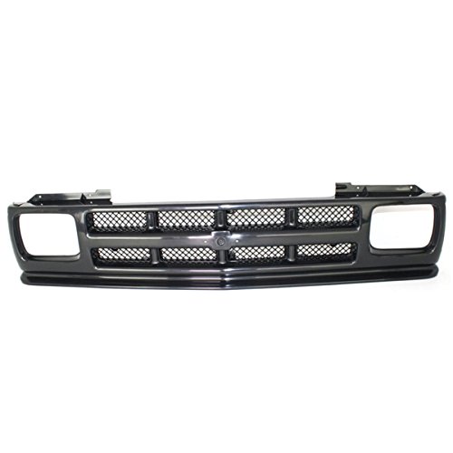 91-94 Chevy Blazer & 91-93 S10 Pickup Truck Front Grill Grille Assembly - Black Replacement Part for Off-Road & Custom Builds