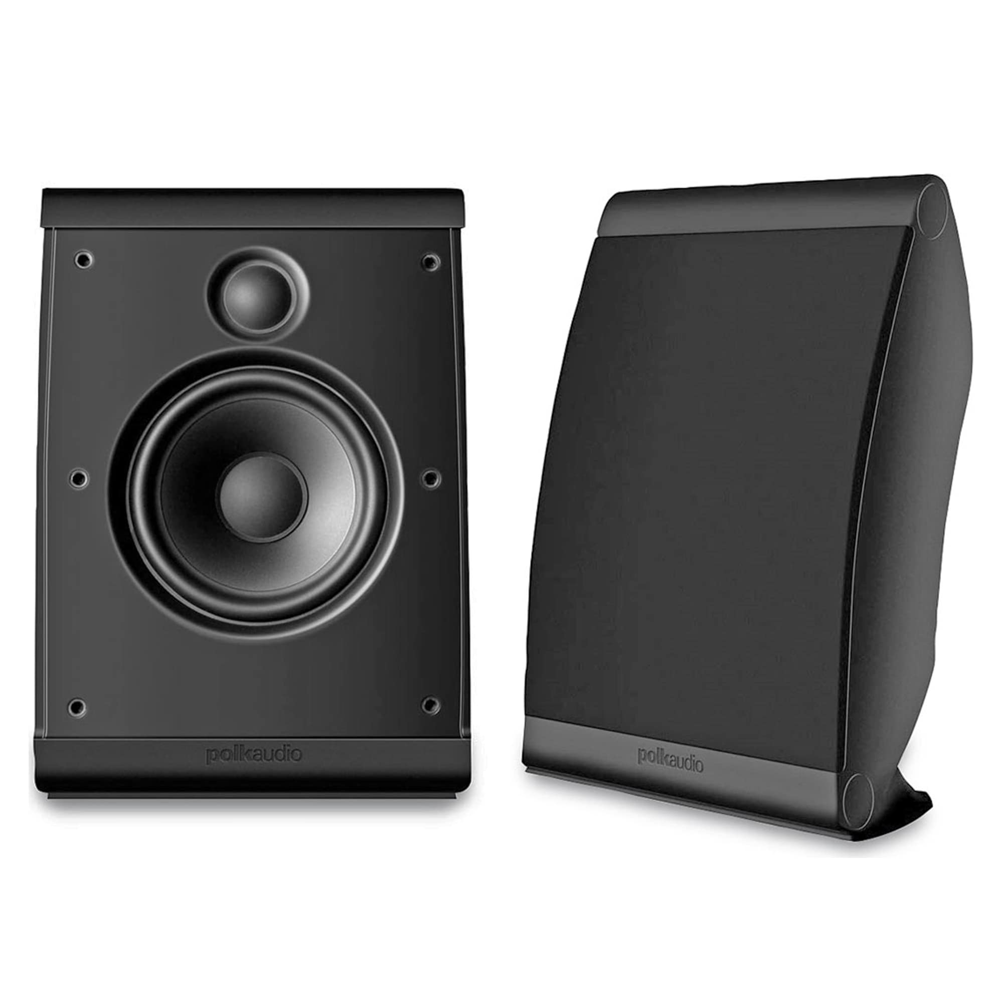 Polk Audio OWM3 Wall Mount & Bookshelf Speakers - High Performance Versatile Loudspeakers with Paintable Grilles (Pair, Black) - Perfect for Home Theater, Gaming & Music Listening