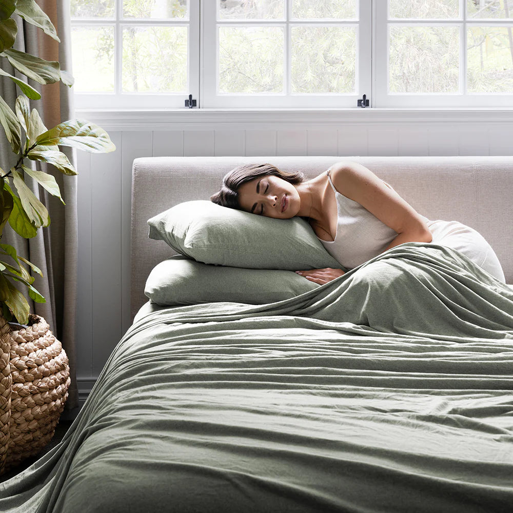 Organic Bamboo Bed Sheet Set - 100% Natural Sage Green by BedT | Soft, Breathable & Hypoallergenic | Perfect for Eco-Friendly Homes & Allergy Sufferers