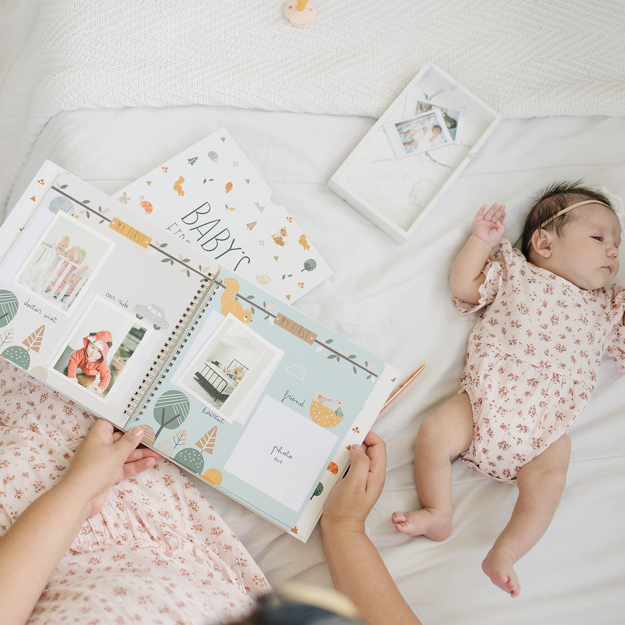 Gender Neutral Baby Memory Book for Boys & Girls – Timeless Keepsake Journal & Photo Album to Record Milestones from Birth to Age 5 – Perfect for Baby Showers, First Birthdays & Family Gift Giving